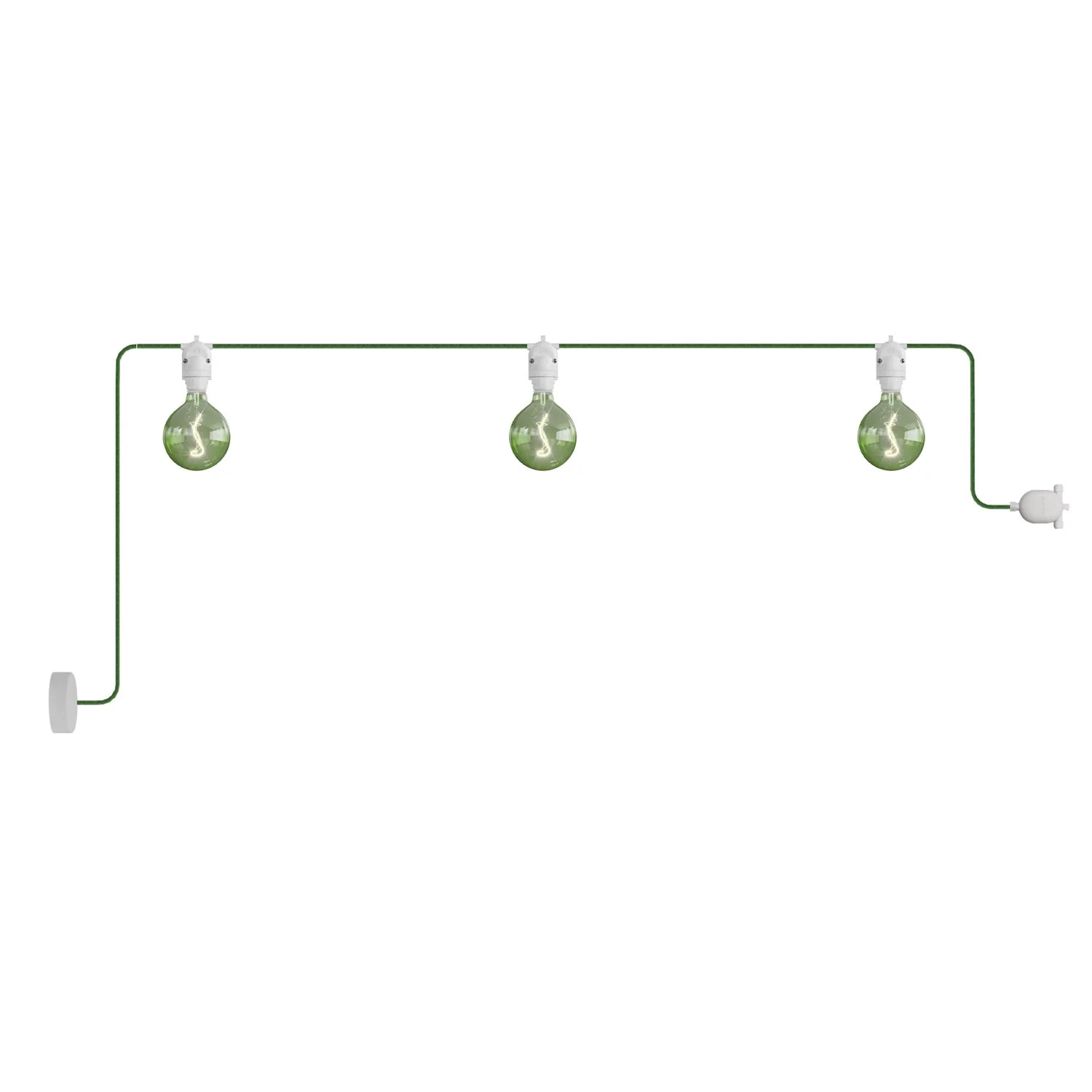 EIVA Outdoor-Lichterkette für Nassbereiche mit 3 Lichtern und Baldachin – Weiß