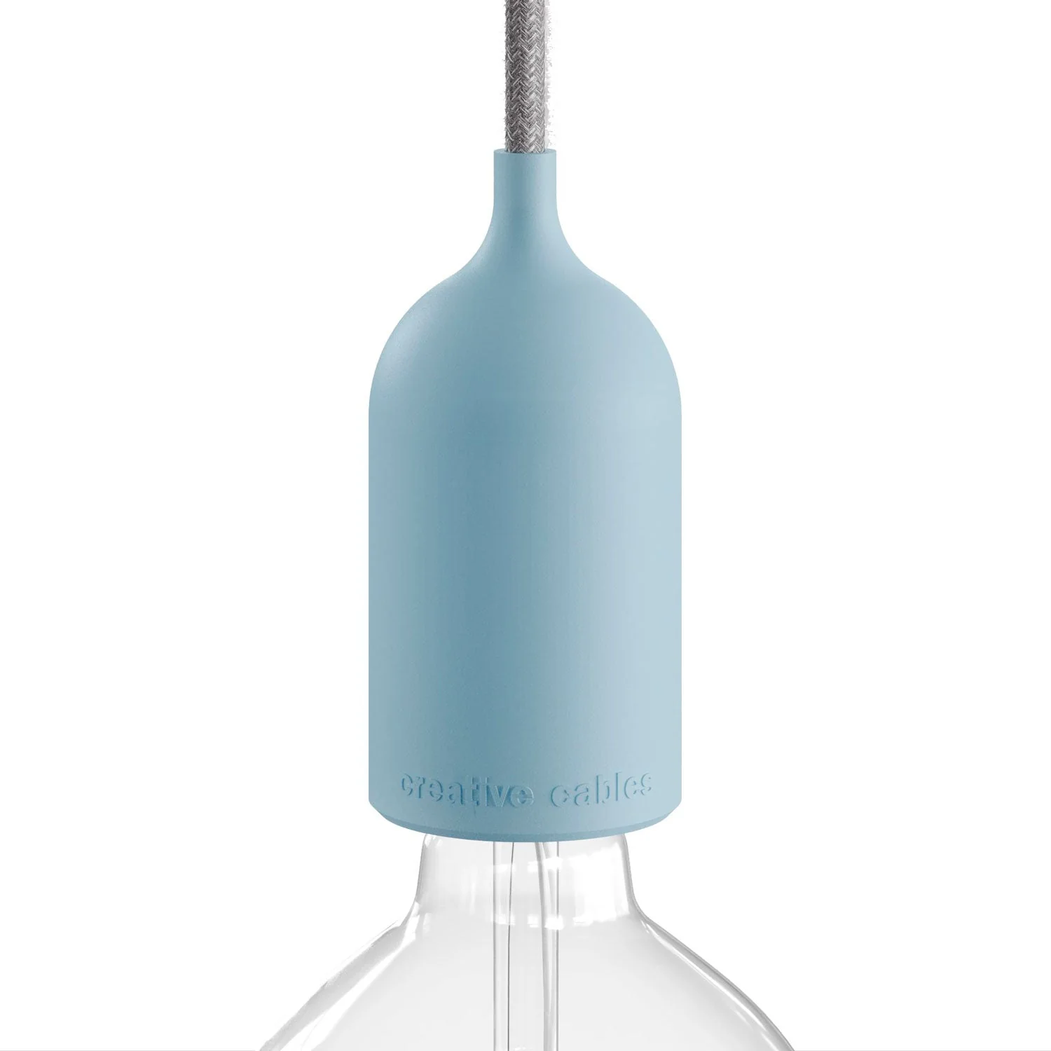 EIVA PASTEL IP65 Lampenfassungs-Kit für den Außenbereich aus Silikon E27 - Modul-System - Zuckerpapier-Blau