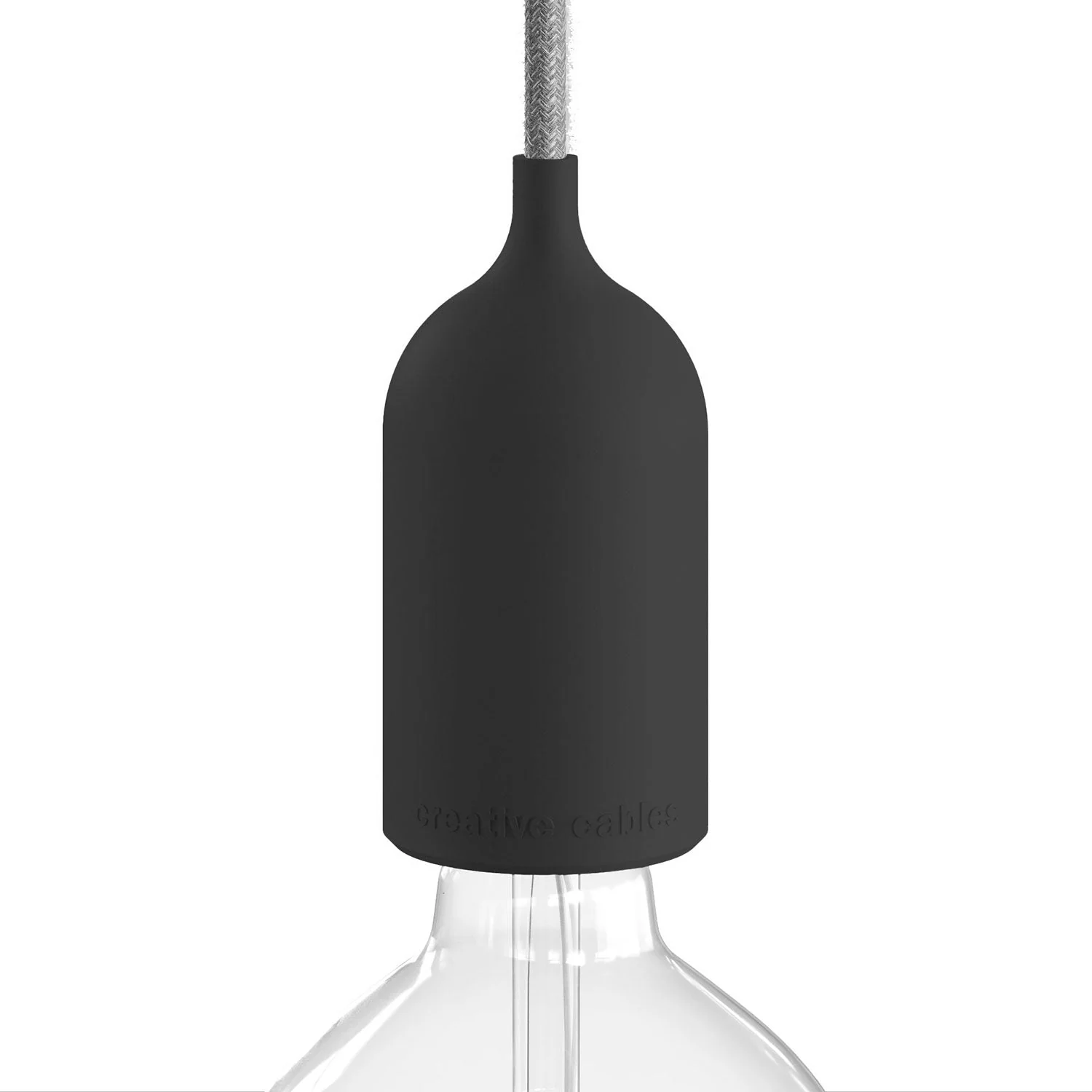 EIVA PASTEL Lampensockel-Kit IP65 für den Außenbereich aus Silikon E27 – Modulares System – Schwarz