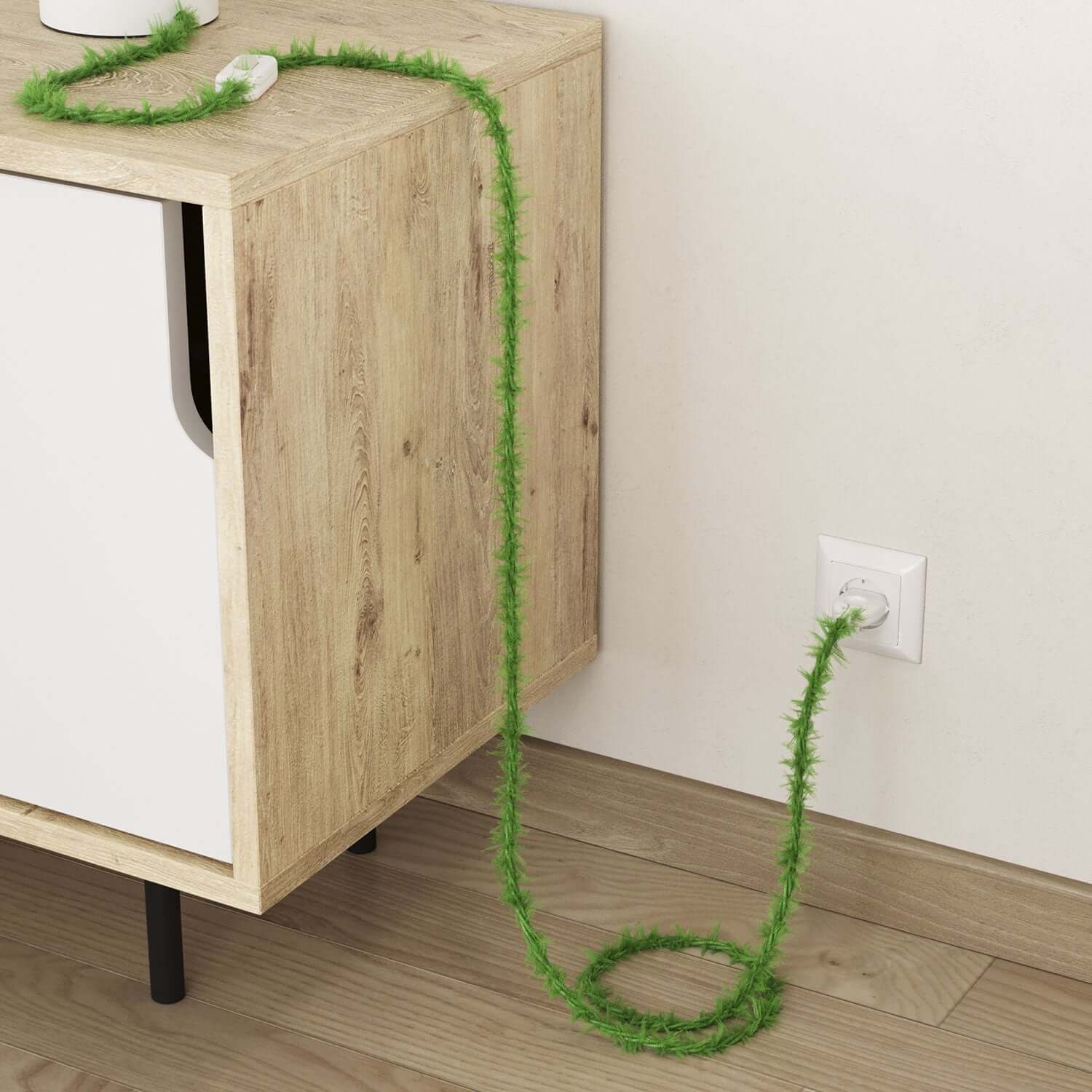Stoffummanteltes Kabel in Wiesen-Grün Marlene – Das Original Creative Cables, für originelle Leuchten – TP06 - Image 3