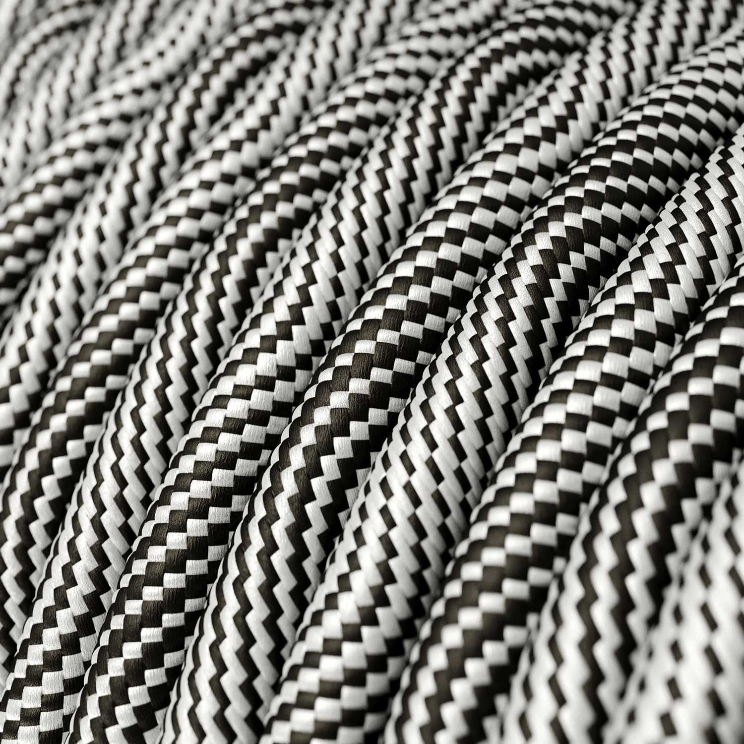 Elektrisches Textilkabel Optical Schwarz & Silber Vertigo – Das Original von Creative Cables, für DIY-Lampen – ERM64 - Image 2