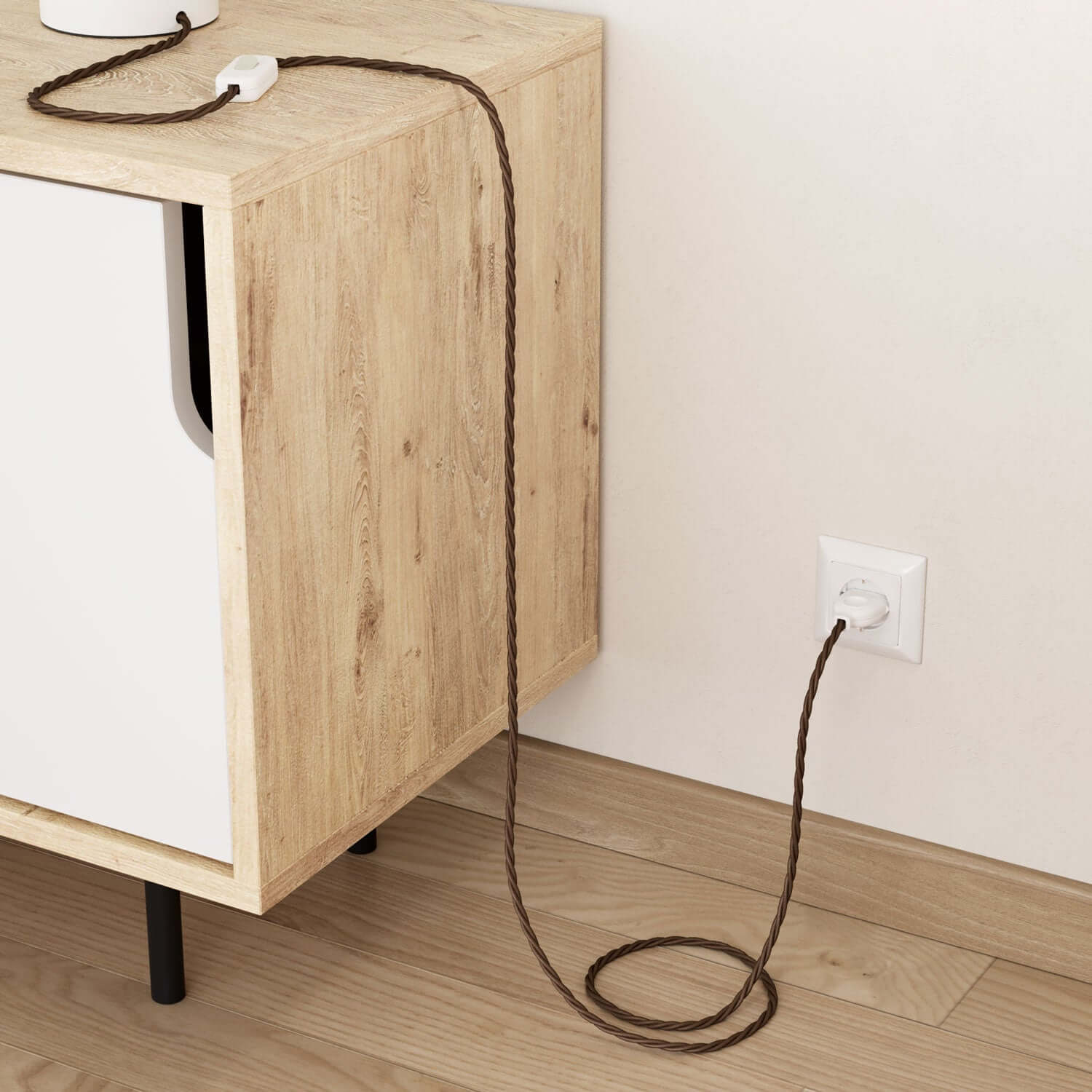 Geflochtenes Stromkabel in Espresso-Braun – Das Original Creative Cables, um Ihre Kronleuchter zu veredeln – TC13 - Image 3