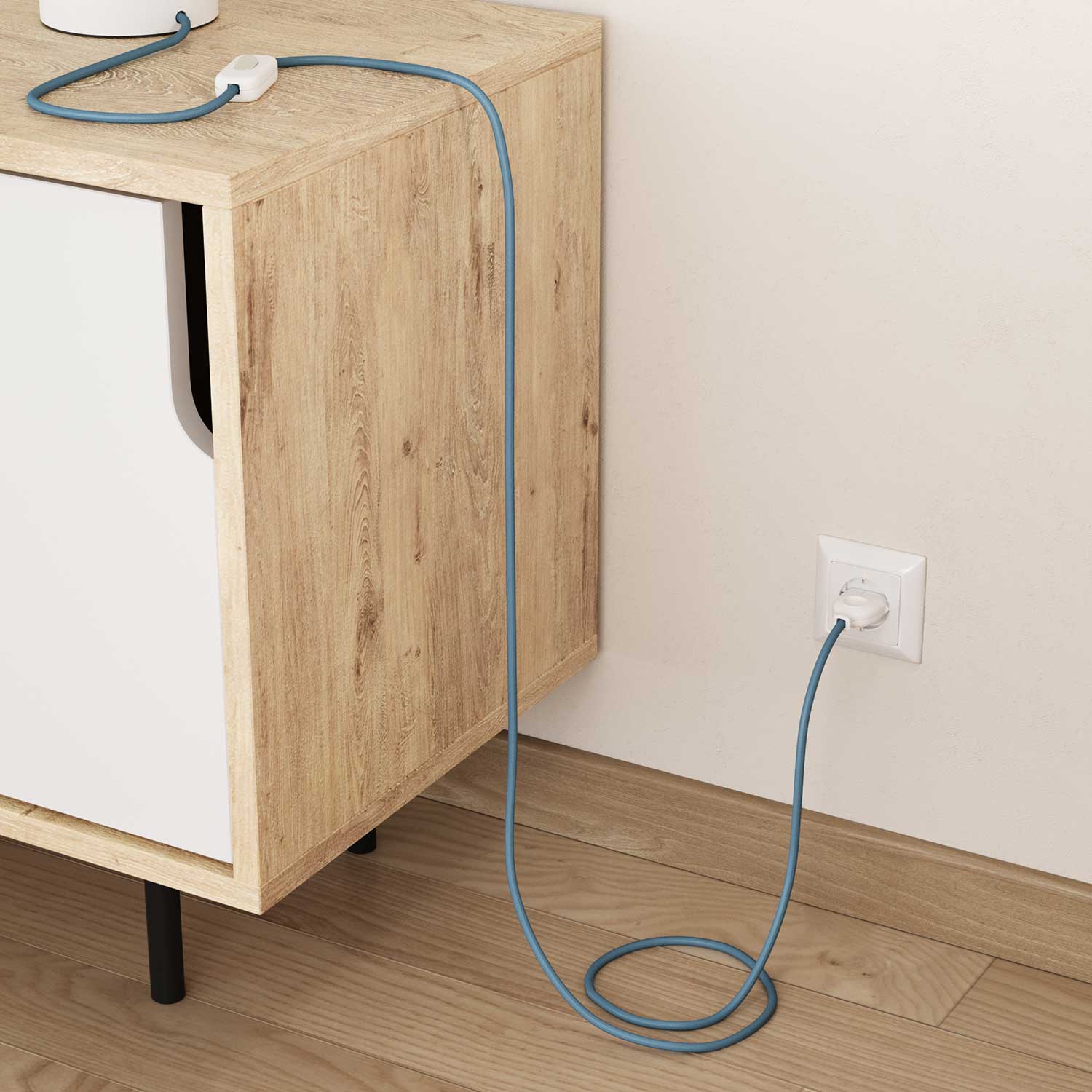 Gefärbtes Elektrokabel Babyblau – Das originale Creative Cables für Pastellleuchten – RM17 - Image 3