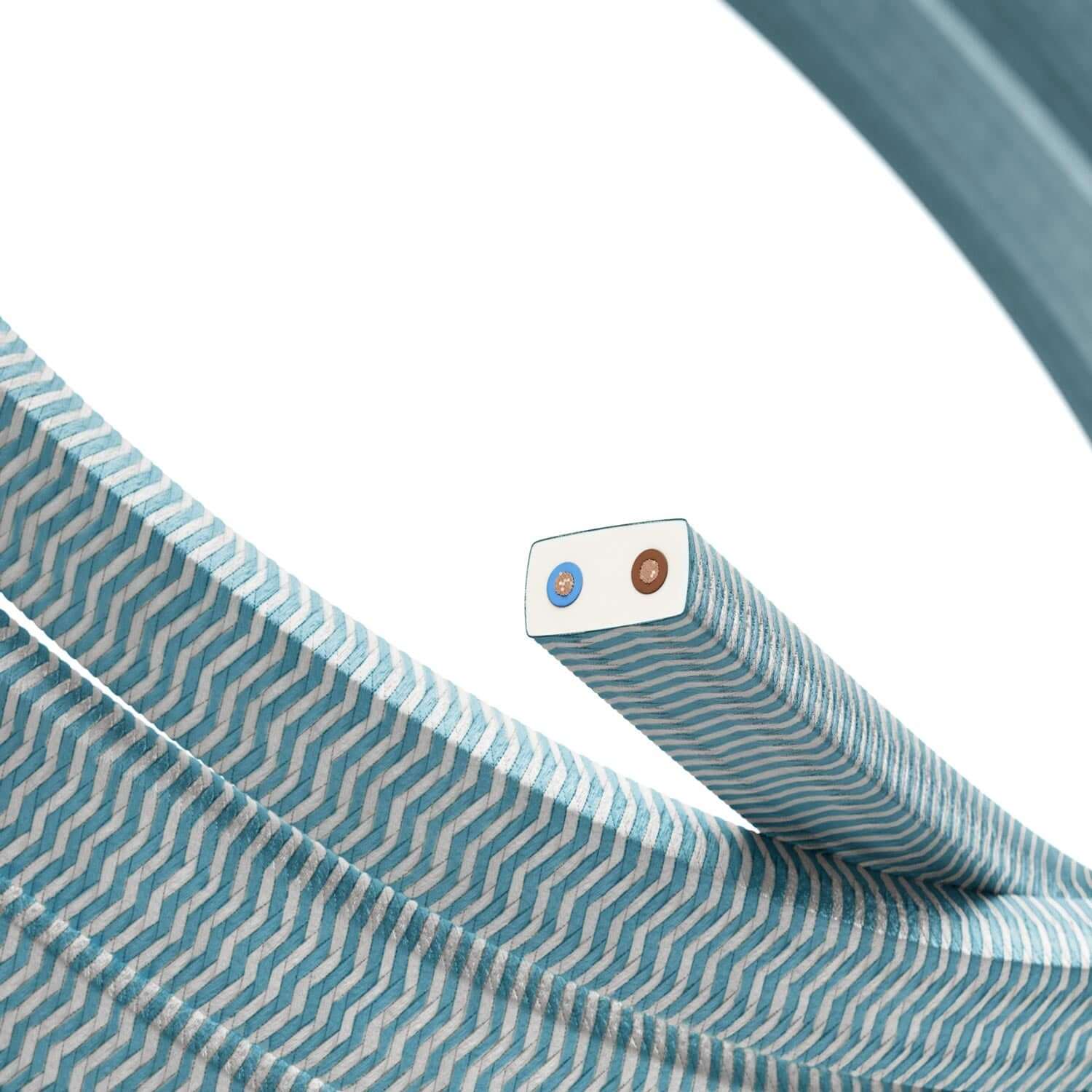 Elektrikkabel für Lichterketten, überzogen mit Stoff Tuchese Zickzack CZ11 – UV-beständig - Image 2