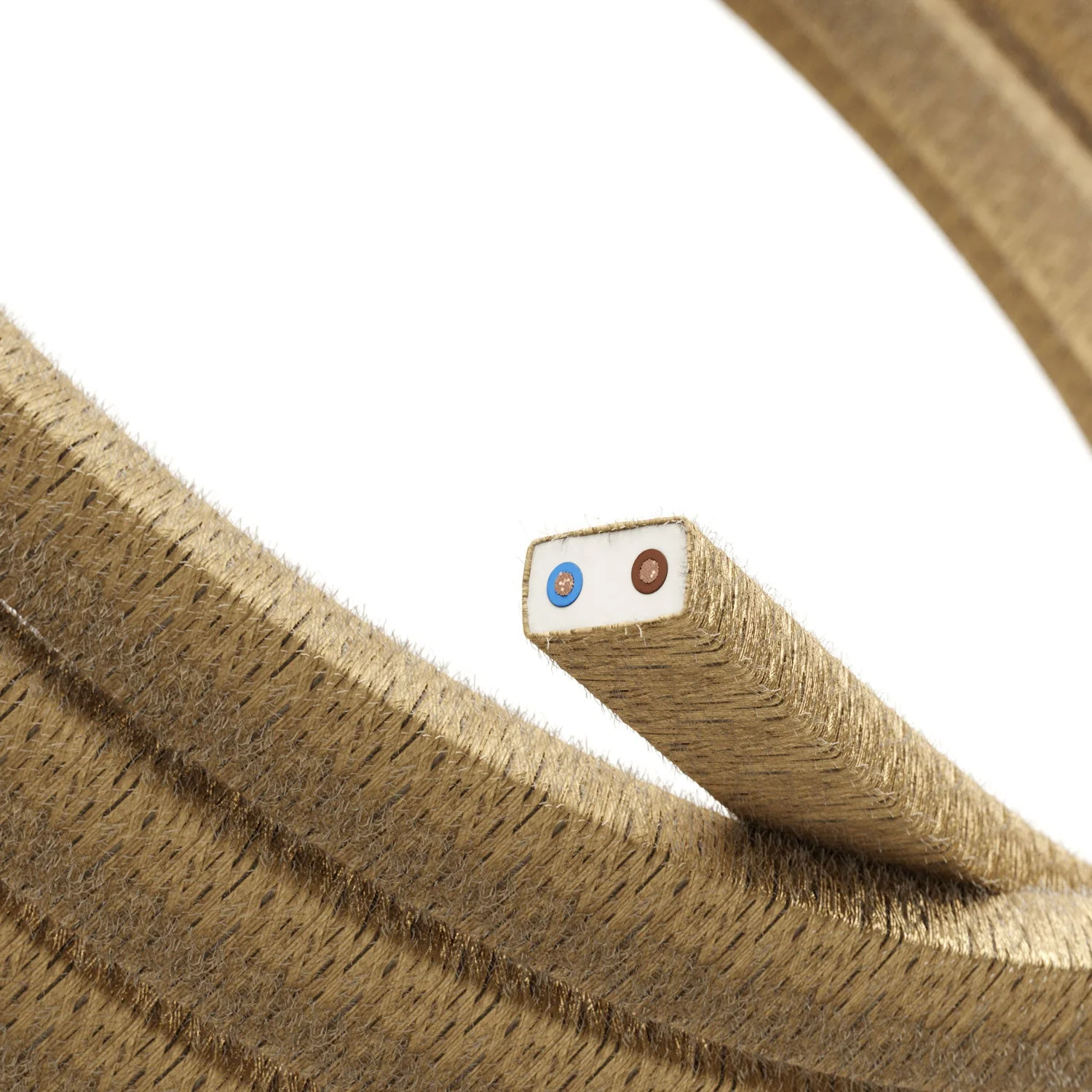 Elektrisches Kabel Farbkoord für individuelle Lichterketten, mit Jutestoff überzogen - CN06 - Image 2