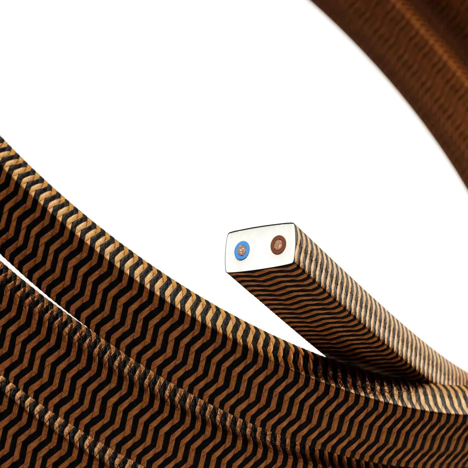 Elektrikkabel für Lichterkette, ummantelt mit ZigZag-Stoff Schwarz – Whiskey CZ22 - Image 2