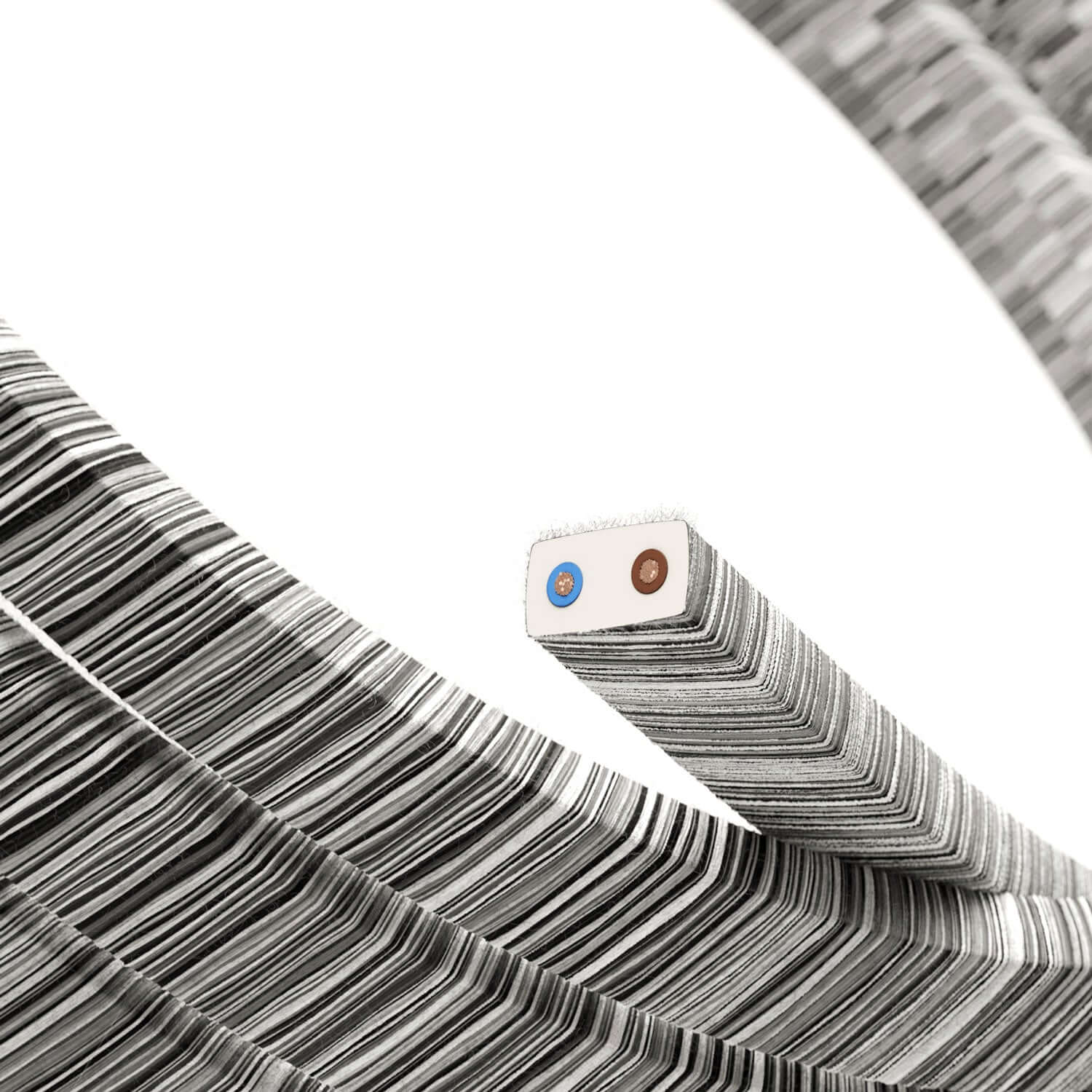 Kabel für Vertigo-Lichterkette, ummantelt mit schwarzer Mélange-Baumwolle ECC37 - Image 2