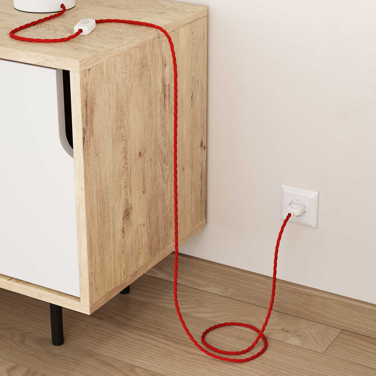 Geflochtenes Stromkabel Feuerrot – Das Original Creative Cables, für individuelle Leuchten – TM09 - Image 3