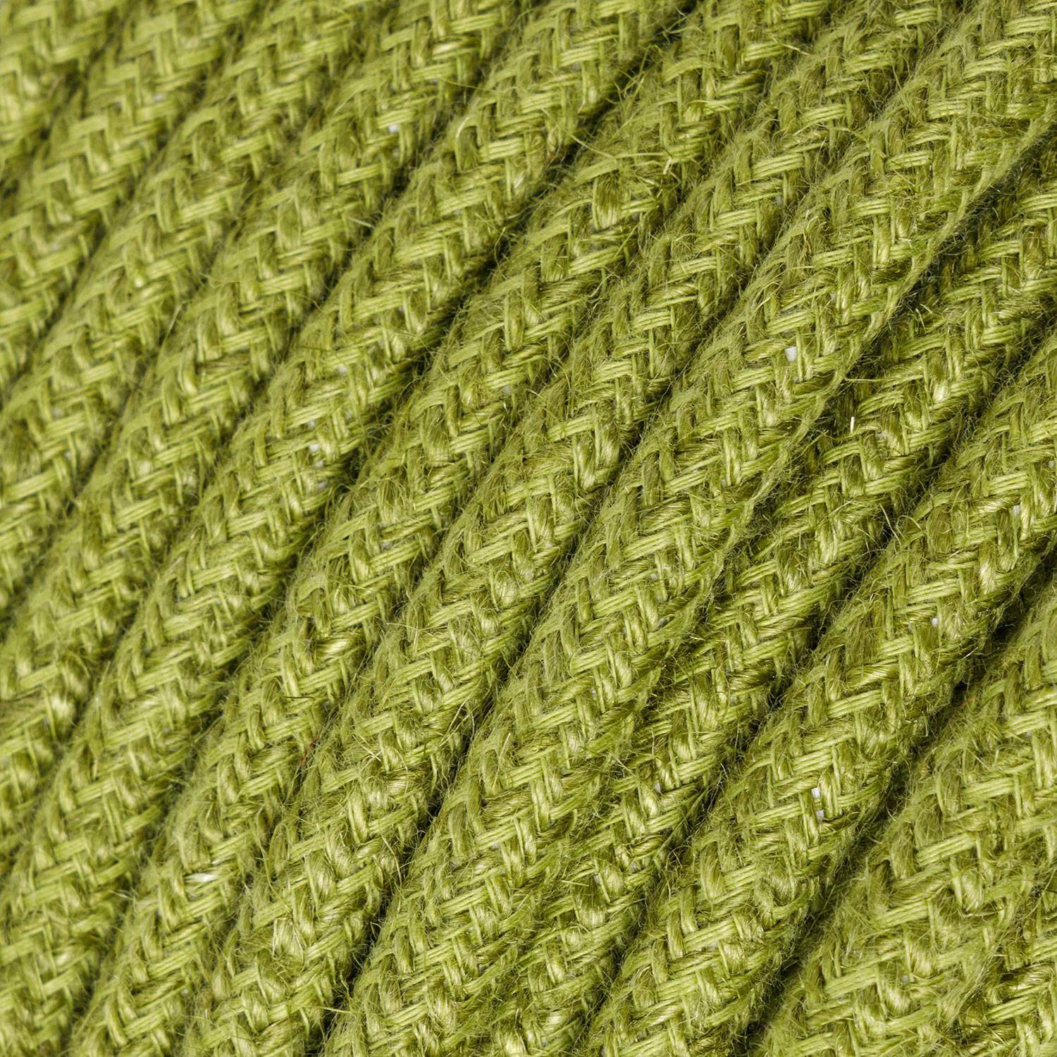 Stromkabel mit Juteüberzug in Heugrün – Das Original von Creative Cables, für originelle DIY-Lampen – RN23 - Image 2