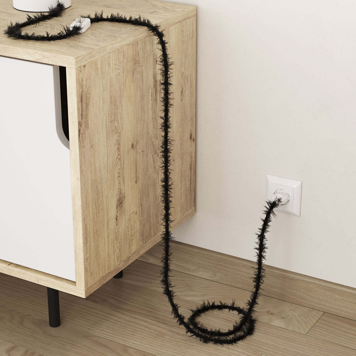 Elektrisches Textilkabel in Kohleschwarz Marlene – Das Original Creative Cables, ideal für kreative Kronleuchter – TP04 - Image 3
