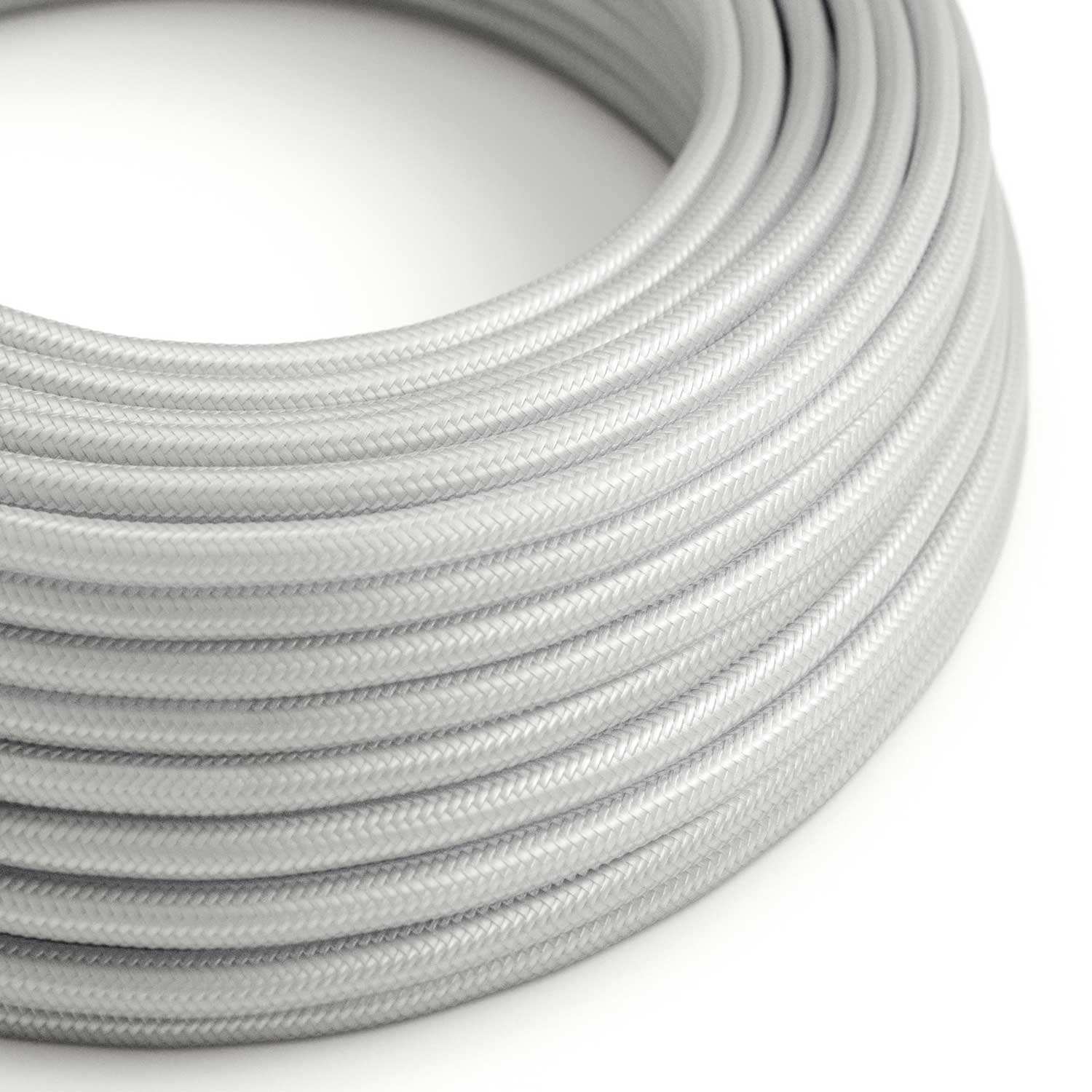 Textilkabel Silber – Original Creative Cables, für individuelle DIY-Lampen – RM02
