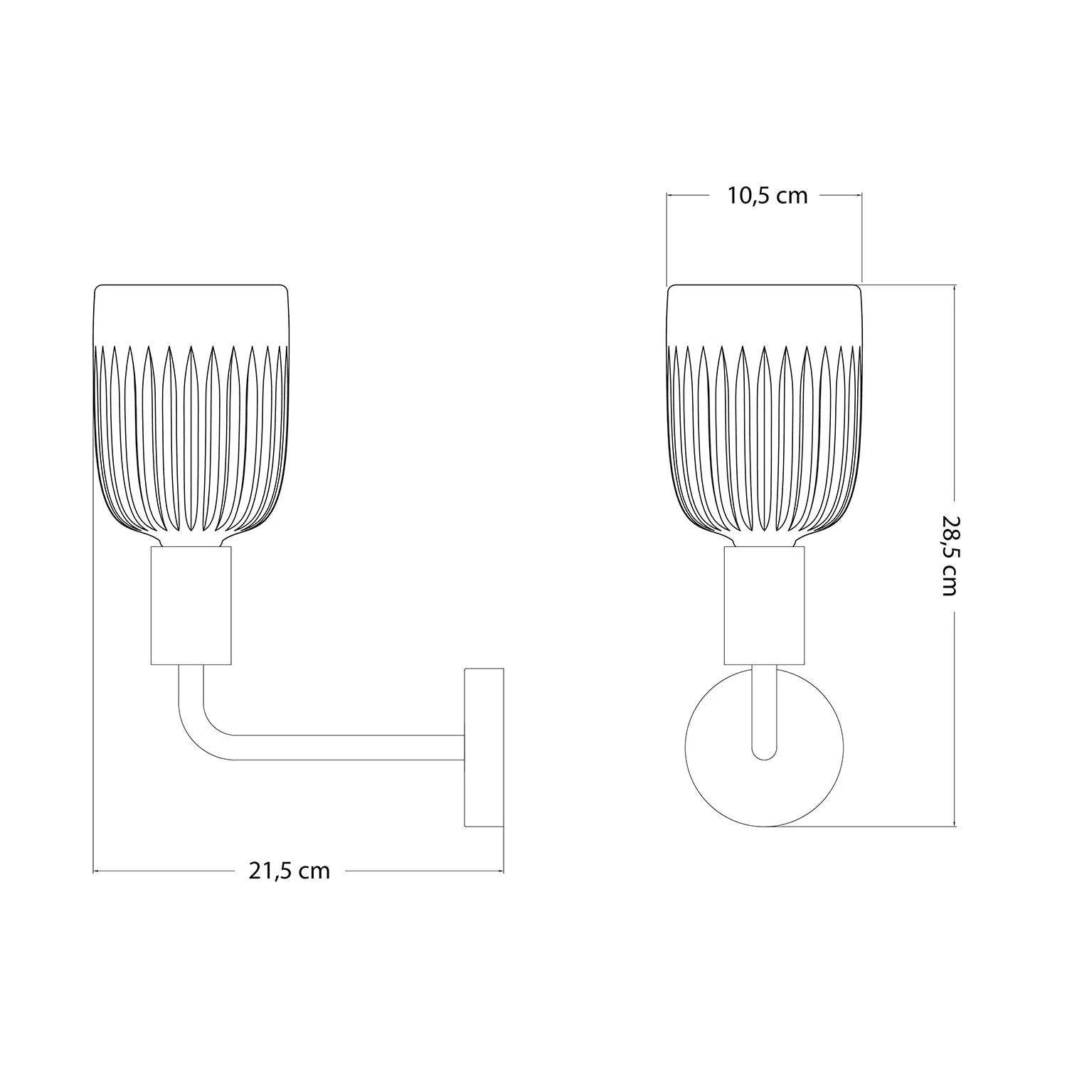 Fermaluce Elle Lampe aus Metall mit Crystal-Glühbirne – Mattweiß - Image 3