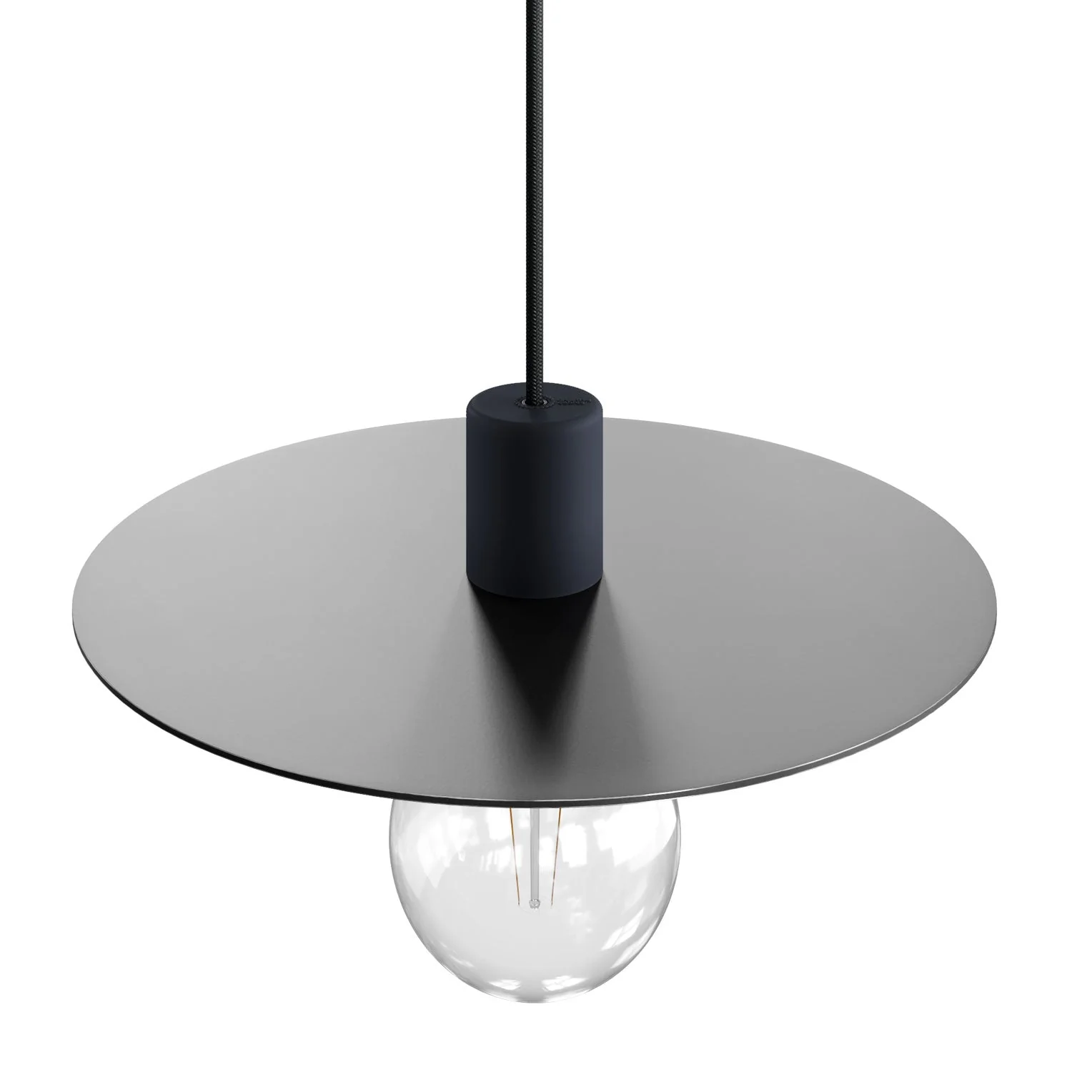 Oversize Ellepì-Platte aus Dibond für Außenpendelleuchten, Durchmesser 40 cm – Made in Italy – Schwarz - Image 2