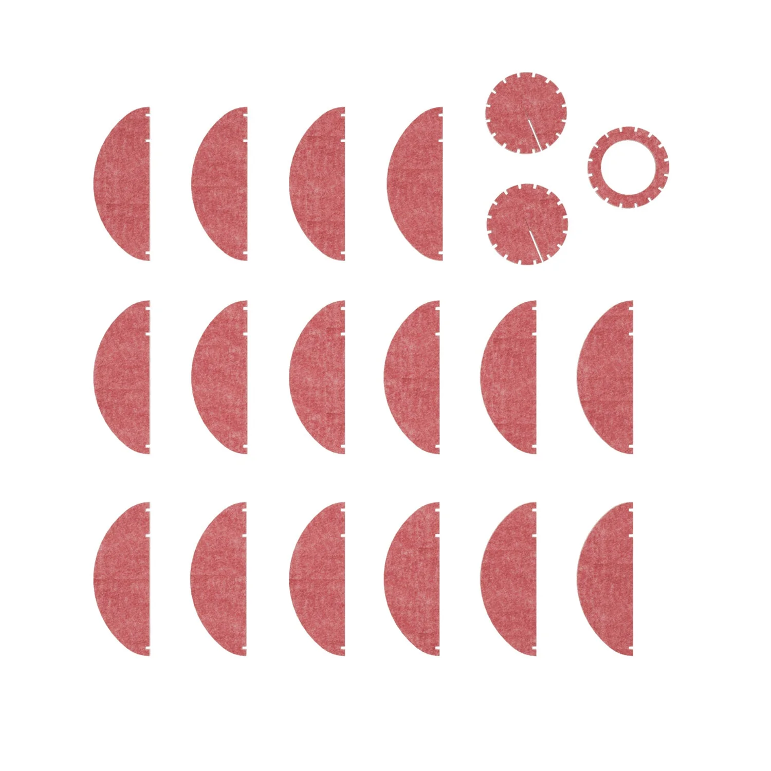 Elliptischer LAMPSHHADE aus schallabsorbierendem Material – Rosa melange - Image 3