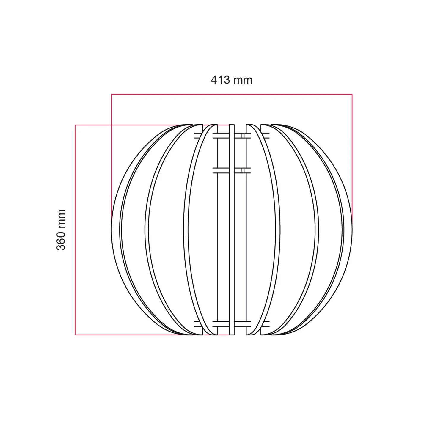 Elliptischer LAMPSHADE aus schallabsorbierendem Material – Schwarz melange - Image 4