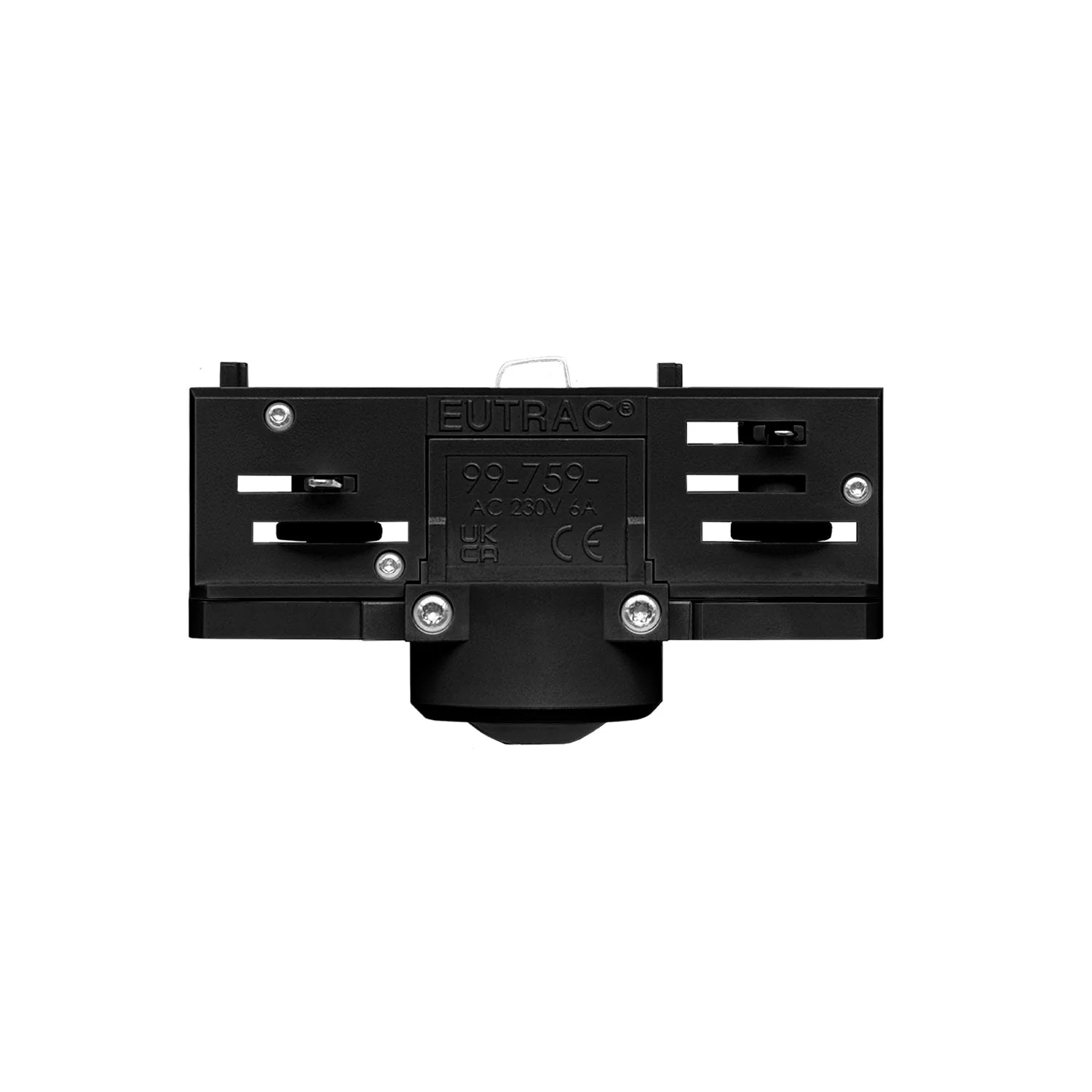 Eutrac-Adapter Schwarz für 3-Phasen-Stromschiene – für Pendelleuchten