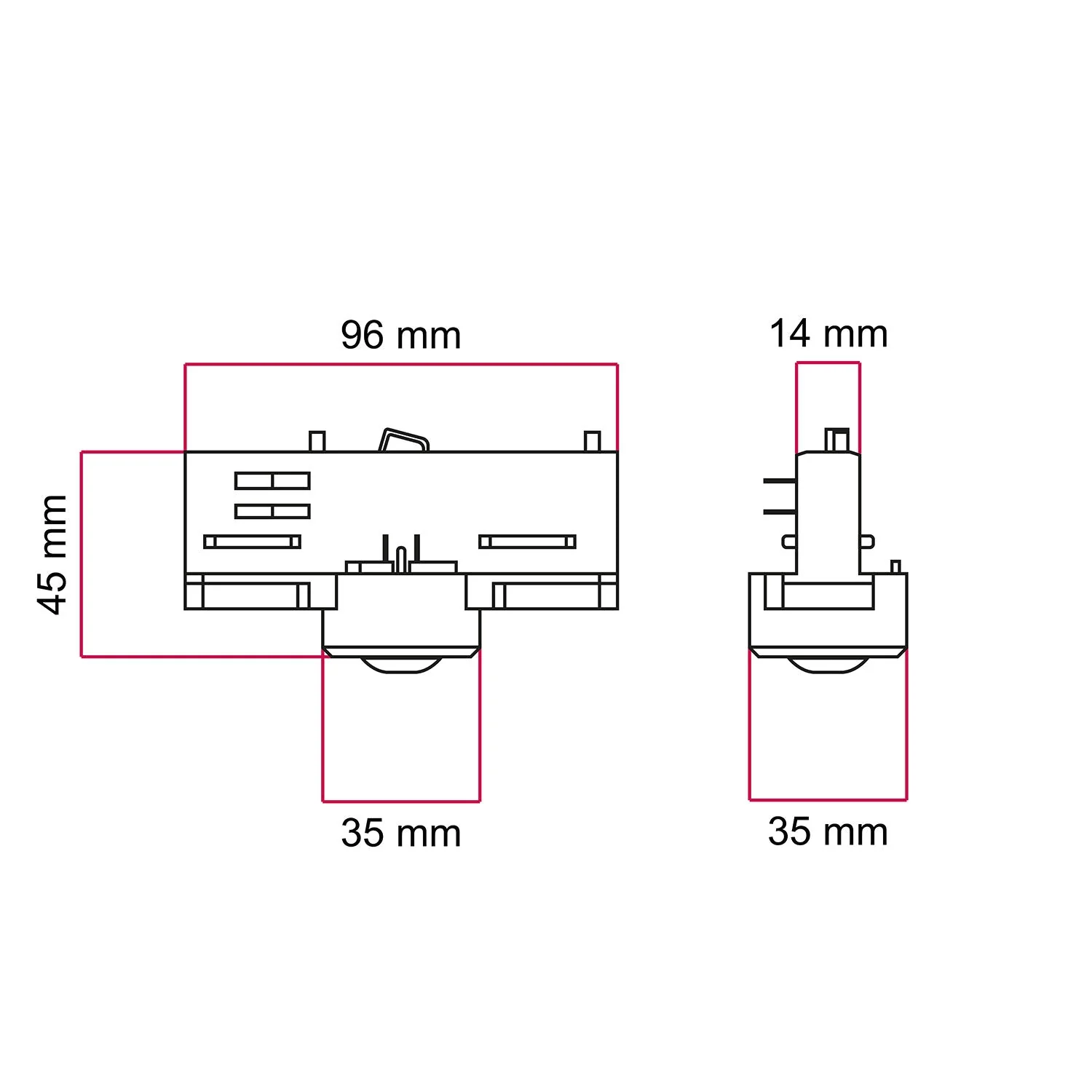 Eutrac-Adapter Weiß für Dreiphasenschiene – für Pendelleuchten - Image 4