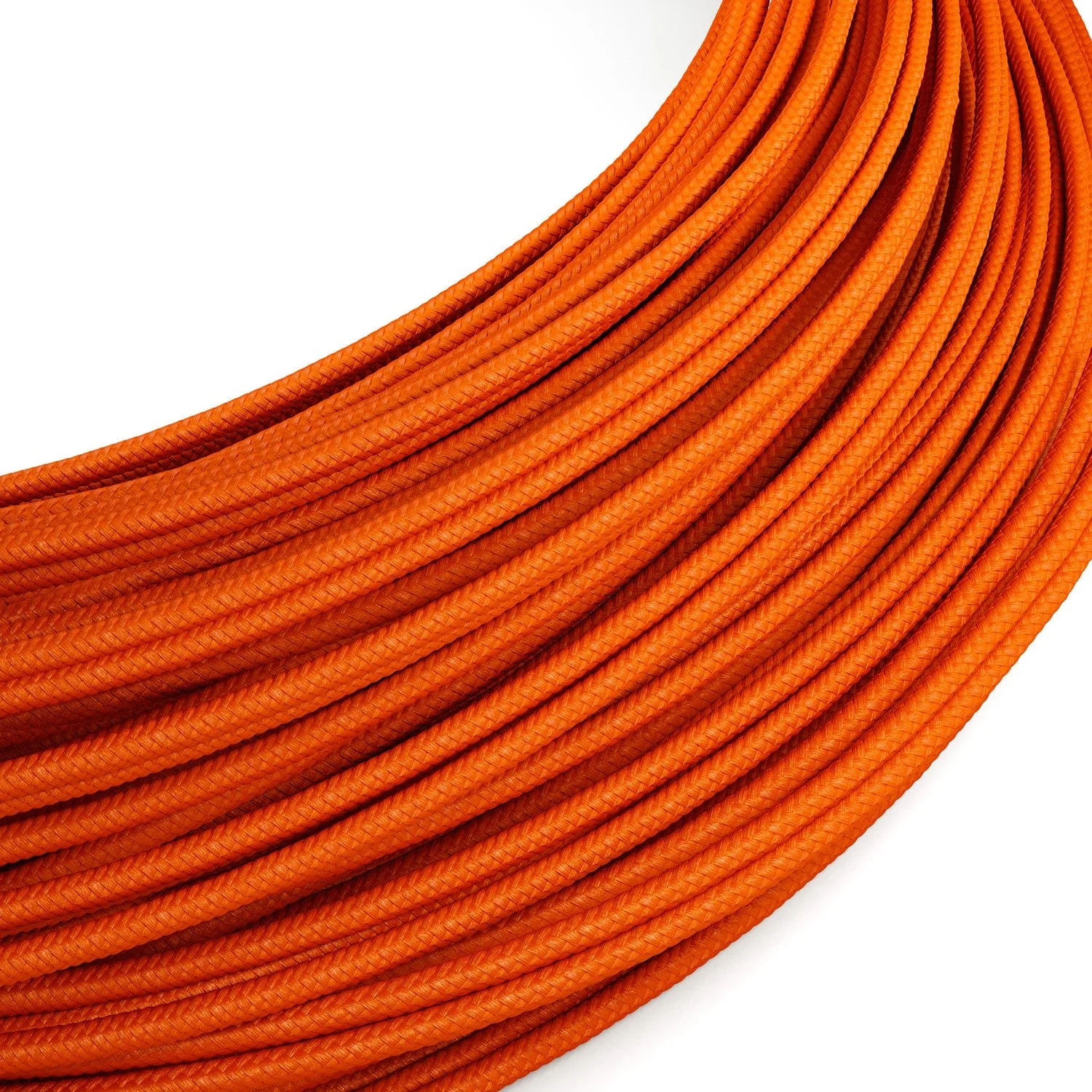 Niedervolt-Stromkabel mit Seideneffekt-Umhüllung Orange RM15