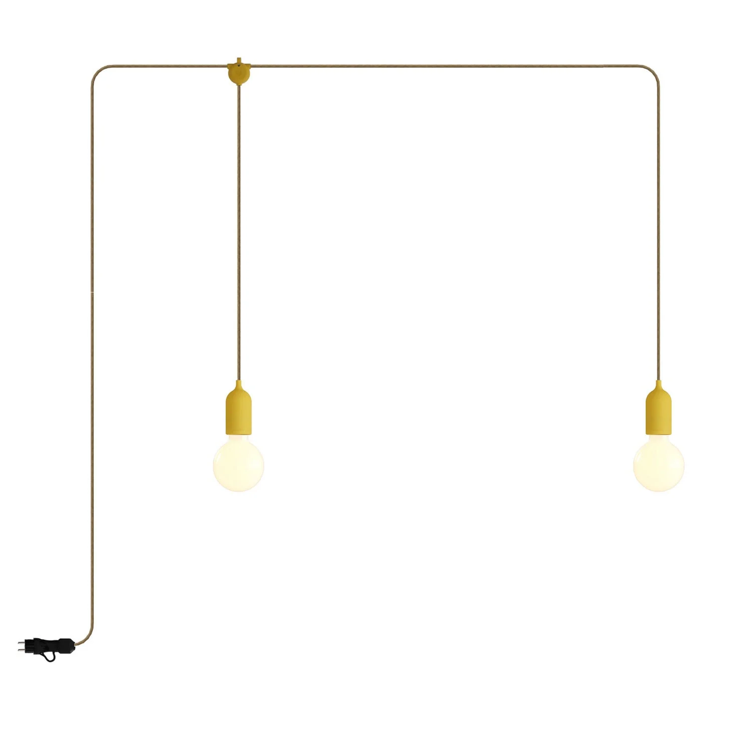 F-Snake Modulair Tragbare Outdoor-Leuchte IP65 mit 2 Lichtpunkten – Senfgelb