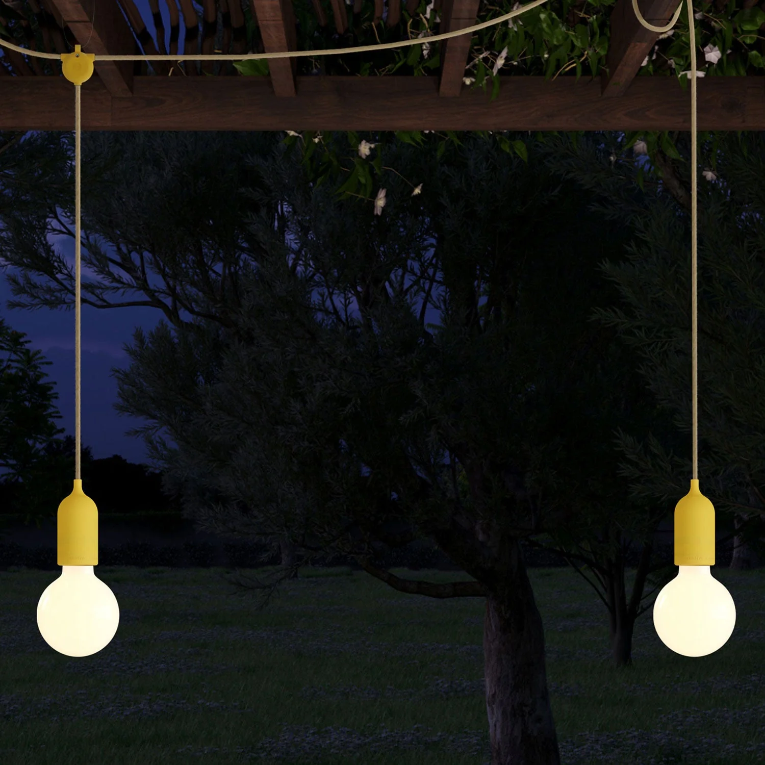 F-Snake Modulair Tragbare Outdoor-Leuchte IP65 mit 2 Lichtpunkten – Senfgelb - Image 3