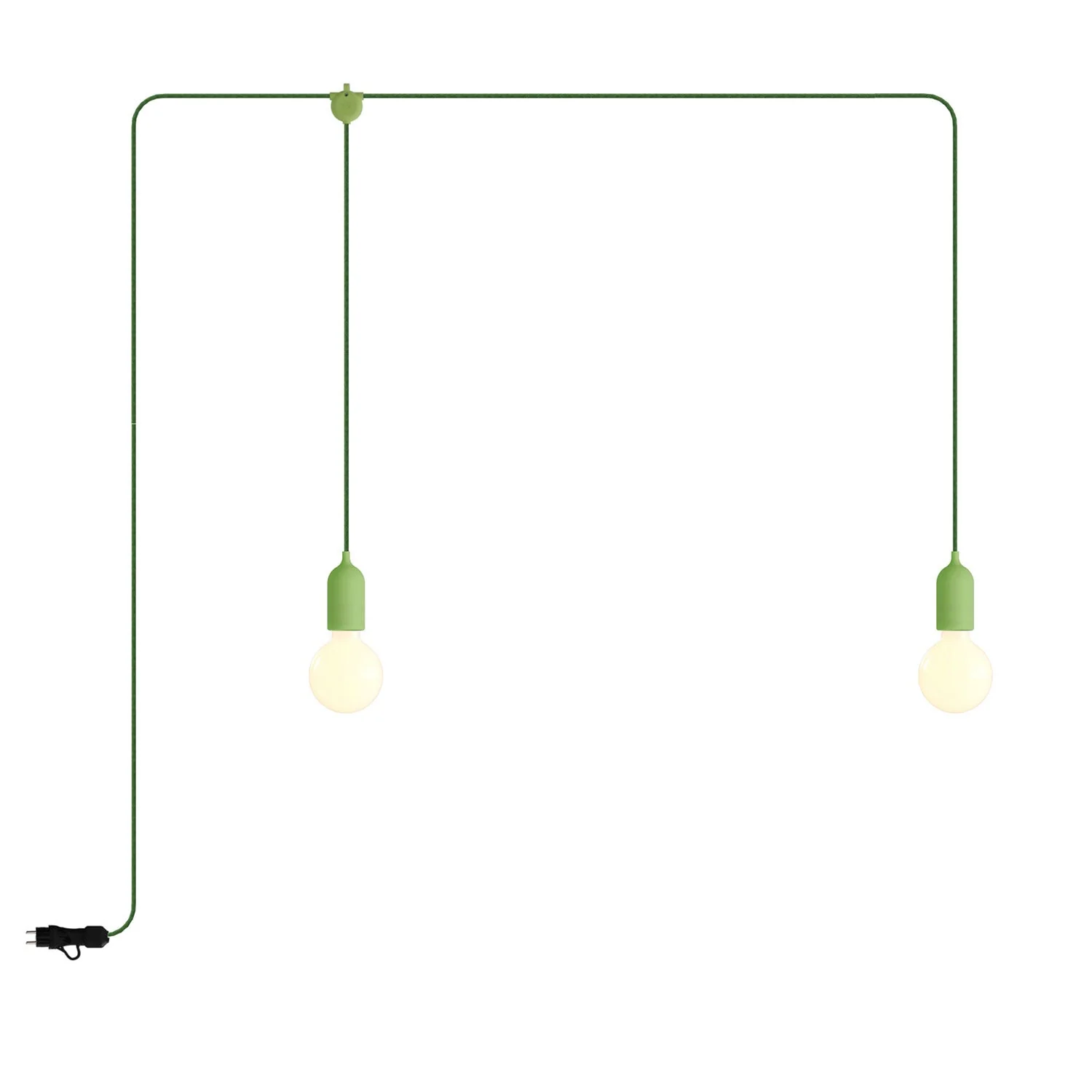 F-Snake Modulair Tragbare Außenlampe IP65 mit 2 Lichtern – Wiesengrün