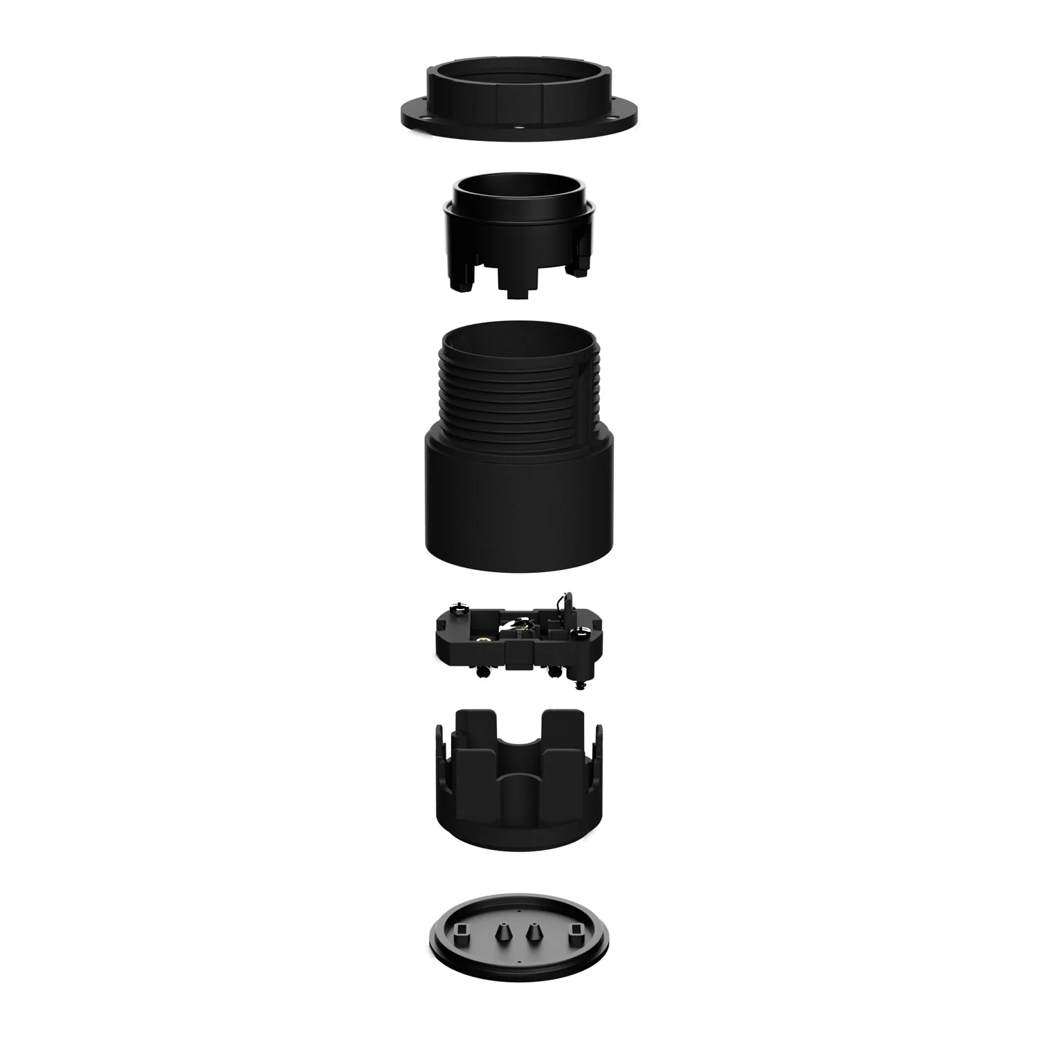 E27 Fassung Schwarz für Lampenschirme an Wand oder Decke – Wasserdicht IP44 - Image 4