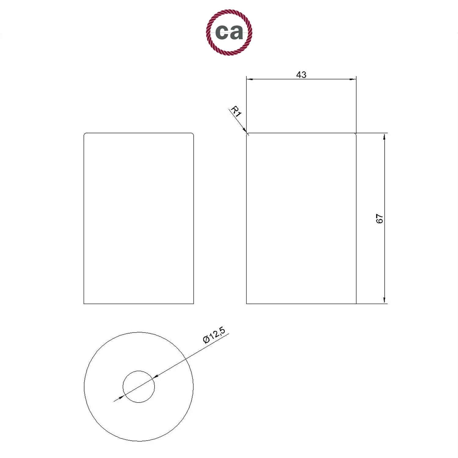 E27 Lampenfassungs-Set Pastell aus Metall mit verstecktem Kabelzugentlaster – Zuckerblau - Image 4