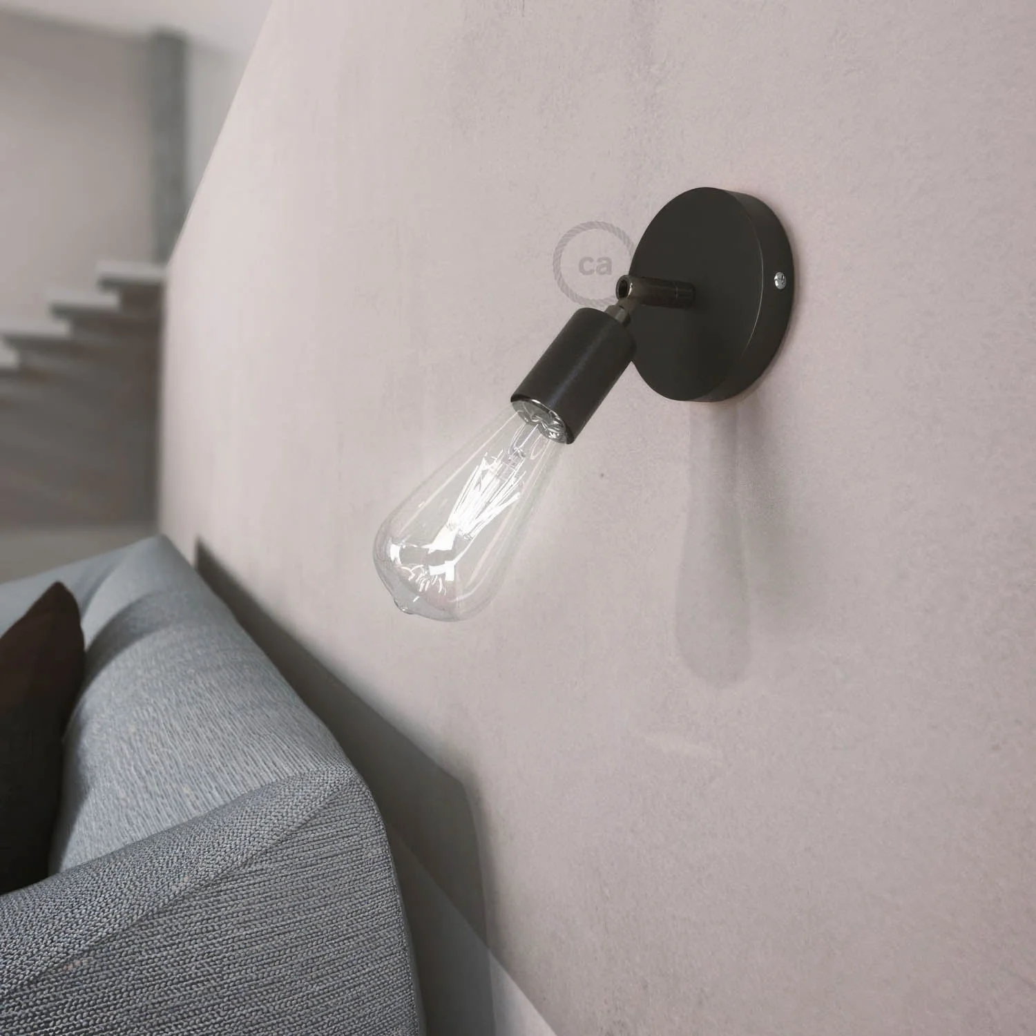 Fermaluce Metall 90°, verstellbarer Lichtpunkt für Wand oder Decke – Schwarz - Image 2