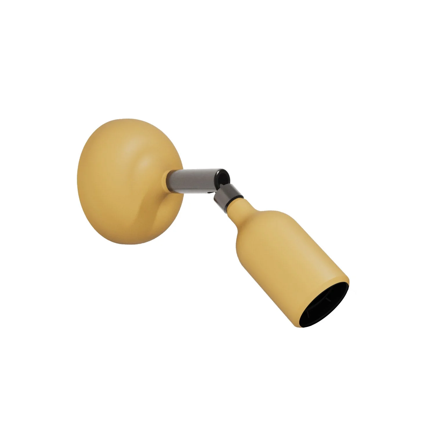 Fermaluce-Lampe aus Silikon mit Gelenk - Senfgelb