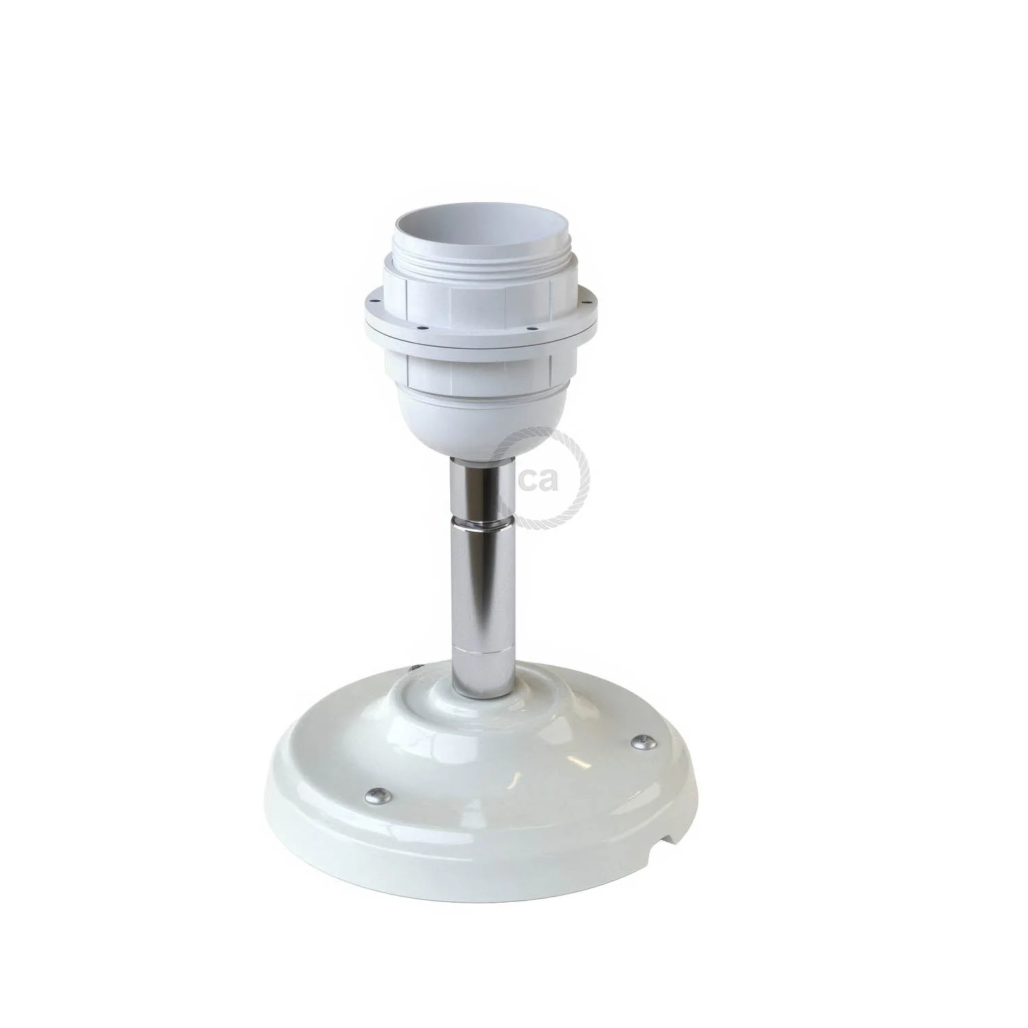 Fermaluce 90° Classic mit E26-Gewindefassung, die verstellbare Porzellan-Lichtquelle – Weiß - Image 3