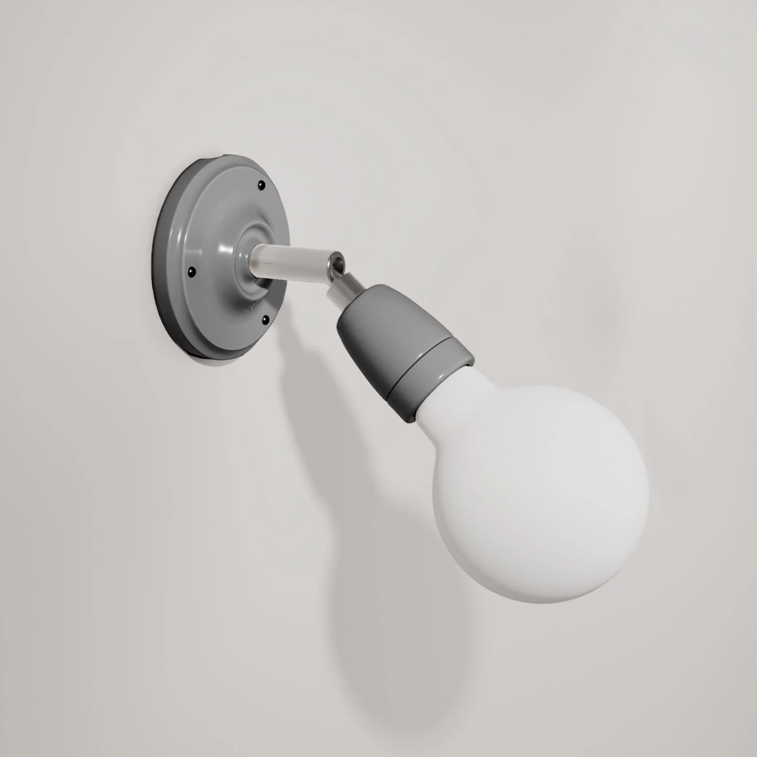 Fermaluce 90° Color, schwenkbare Lichtquelle aus Porzellan für Wand oder Decke - Grau
