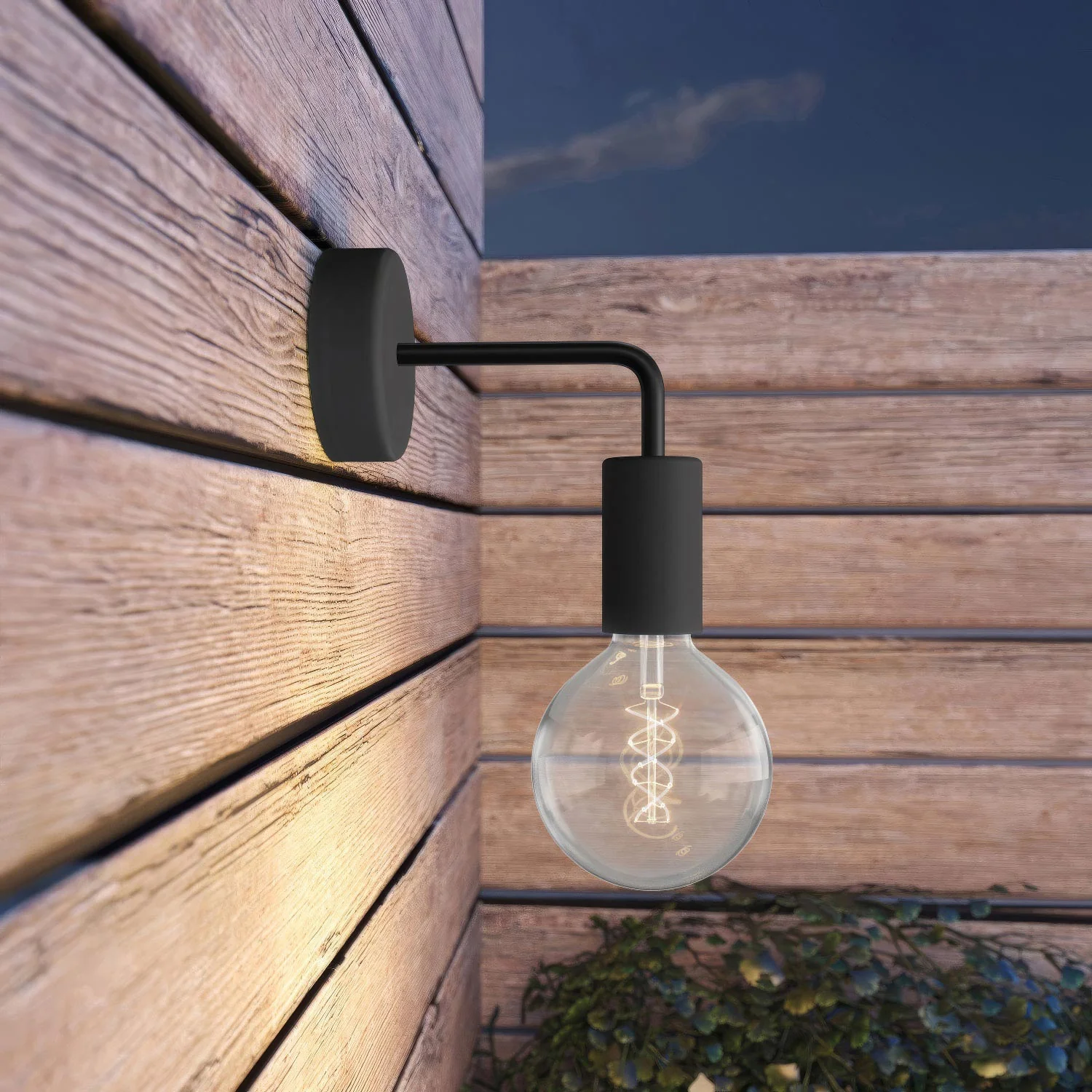Fermaluce EIVA ELEGANT mit L-Adapter, Baldachin und Fassung für Feuchträume – Schwarz - Image 2