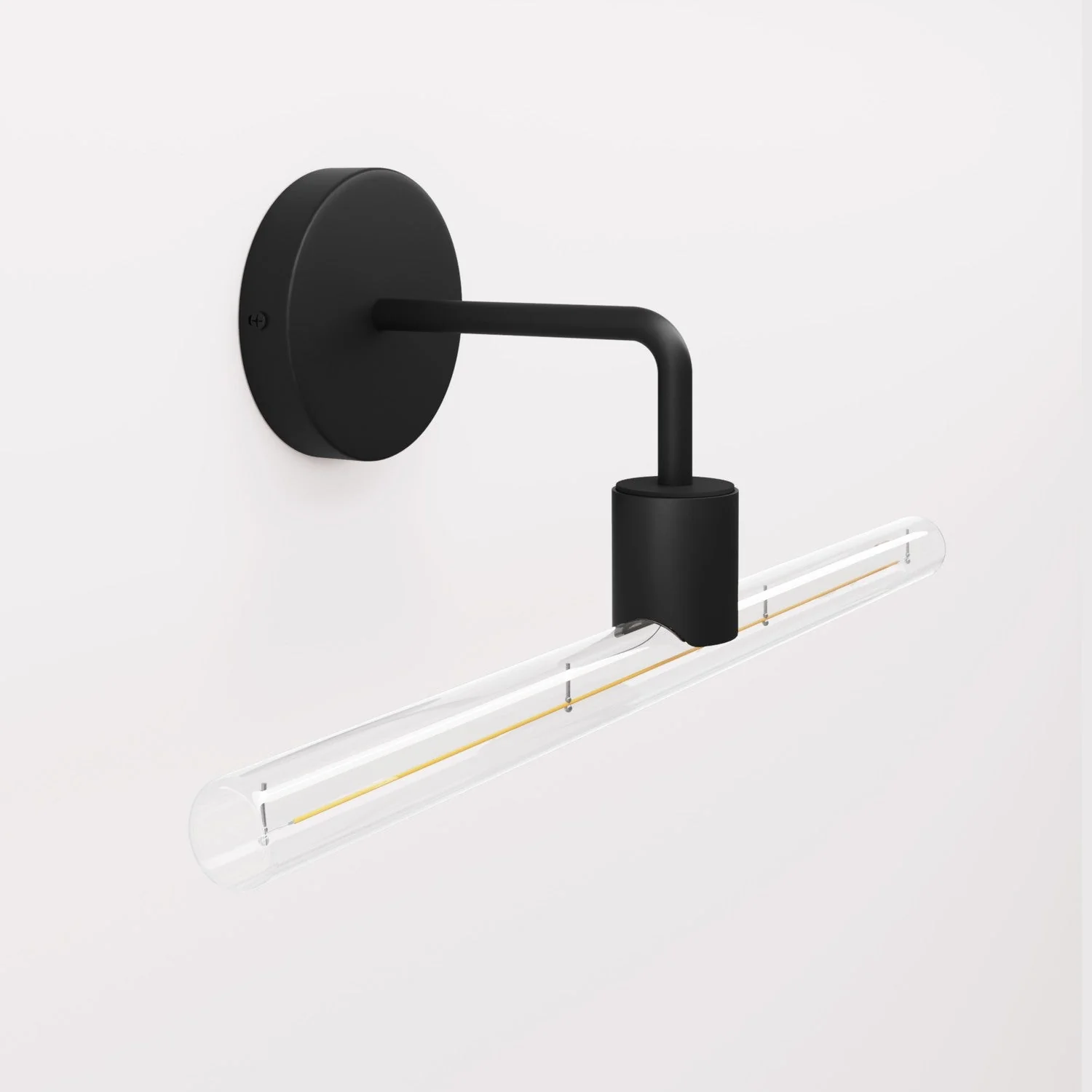 Fermaluce Esse14, Metall-Wandleuchte mit gebogenem Ausleger - Schwarz - Image 3