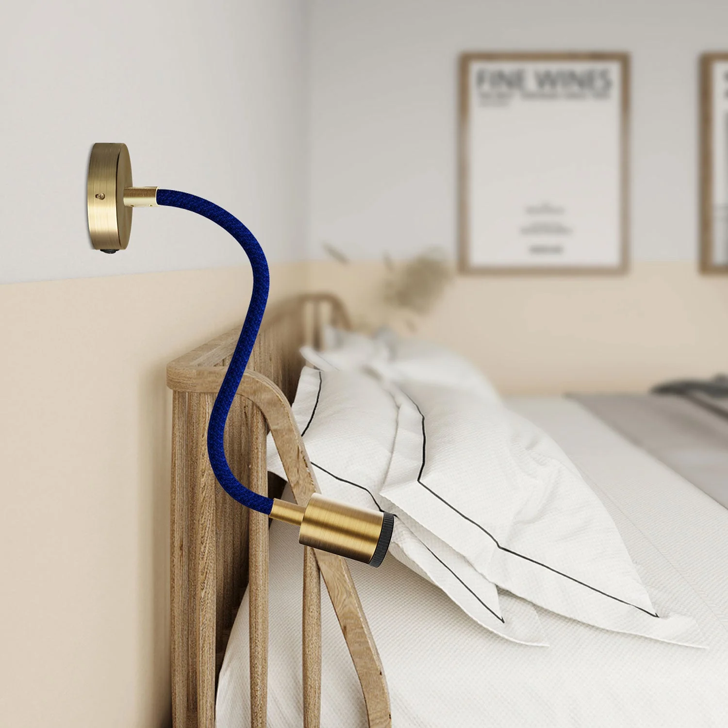 Fermaluce Flex 30 Leuchte mit Mini-Baldachin mit Schalter und Mini-Spot GU1d0 – Satin-Bronze - Image 2