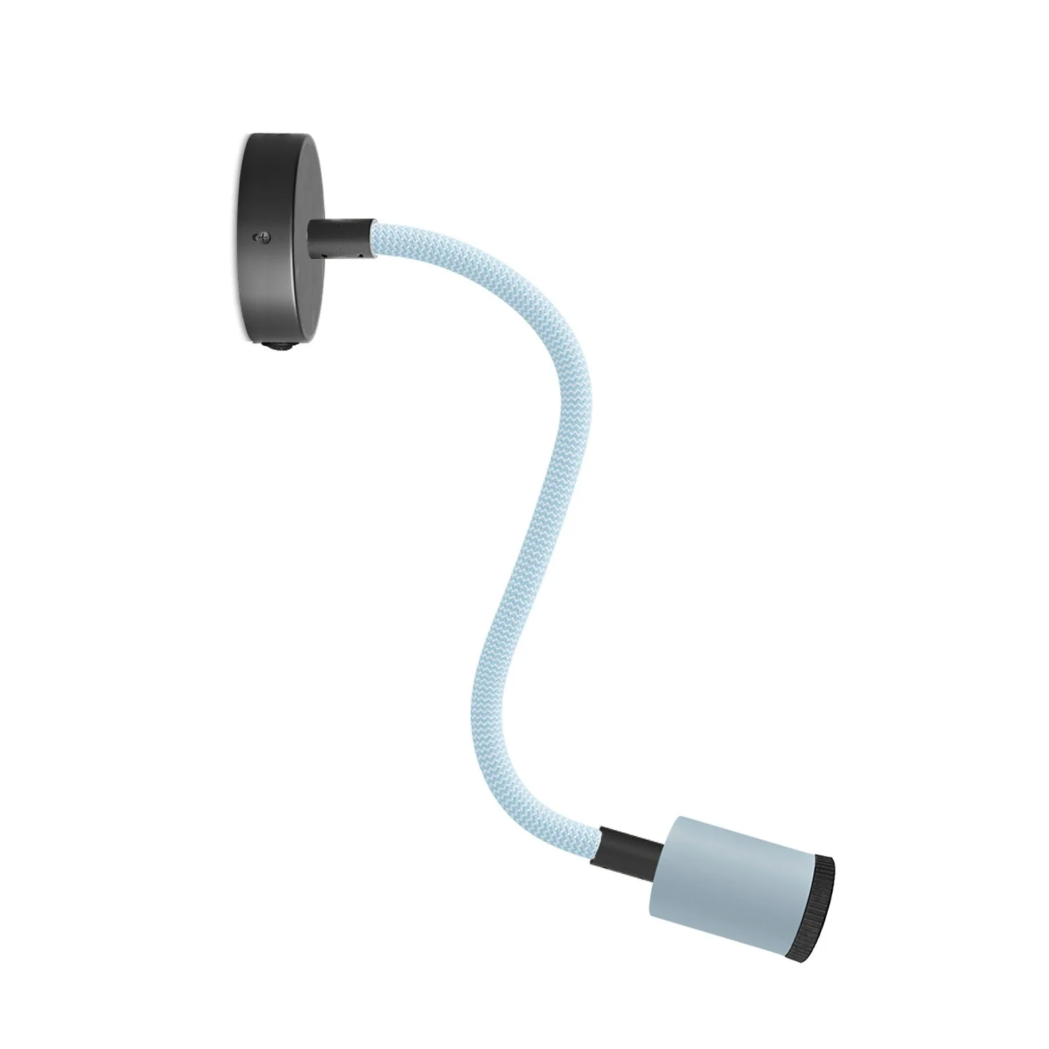 Fermaluce Flex 30 Pastell mit Mini-Rosette, Schalter und Mini-Strahler GU1d0 – Zuckerblau