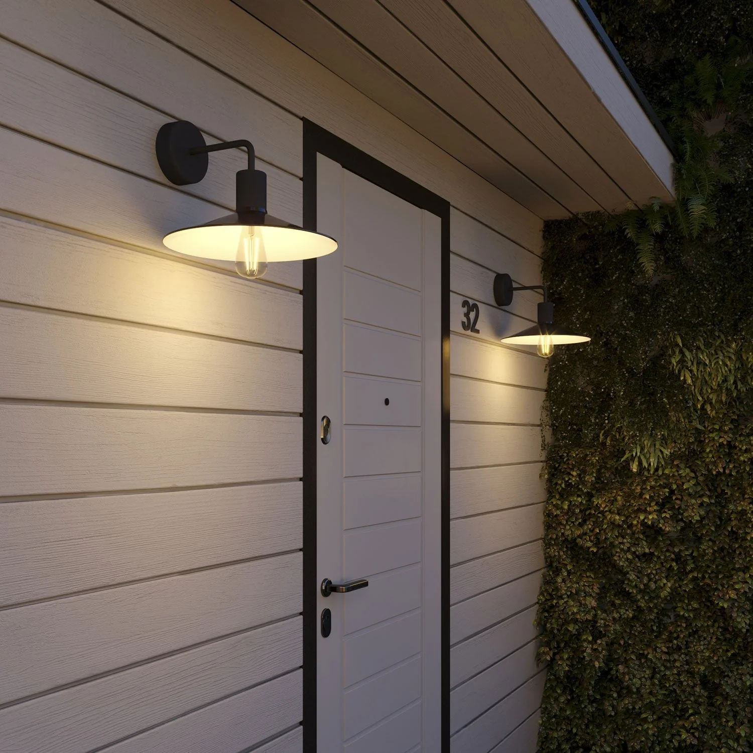 Fermaluce für Modulair-Lampenschirm ELEGANT mit L-Verlängerung, Baldachin und IP65-wasserdichter Lampenfassung – Schwarz - Image 2