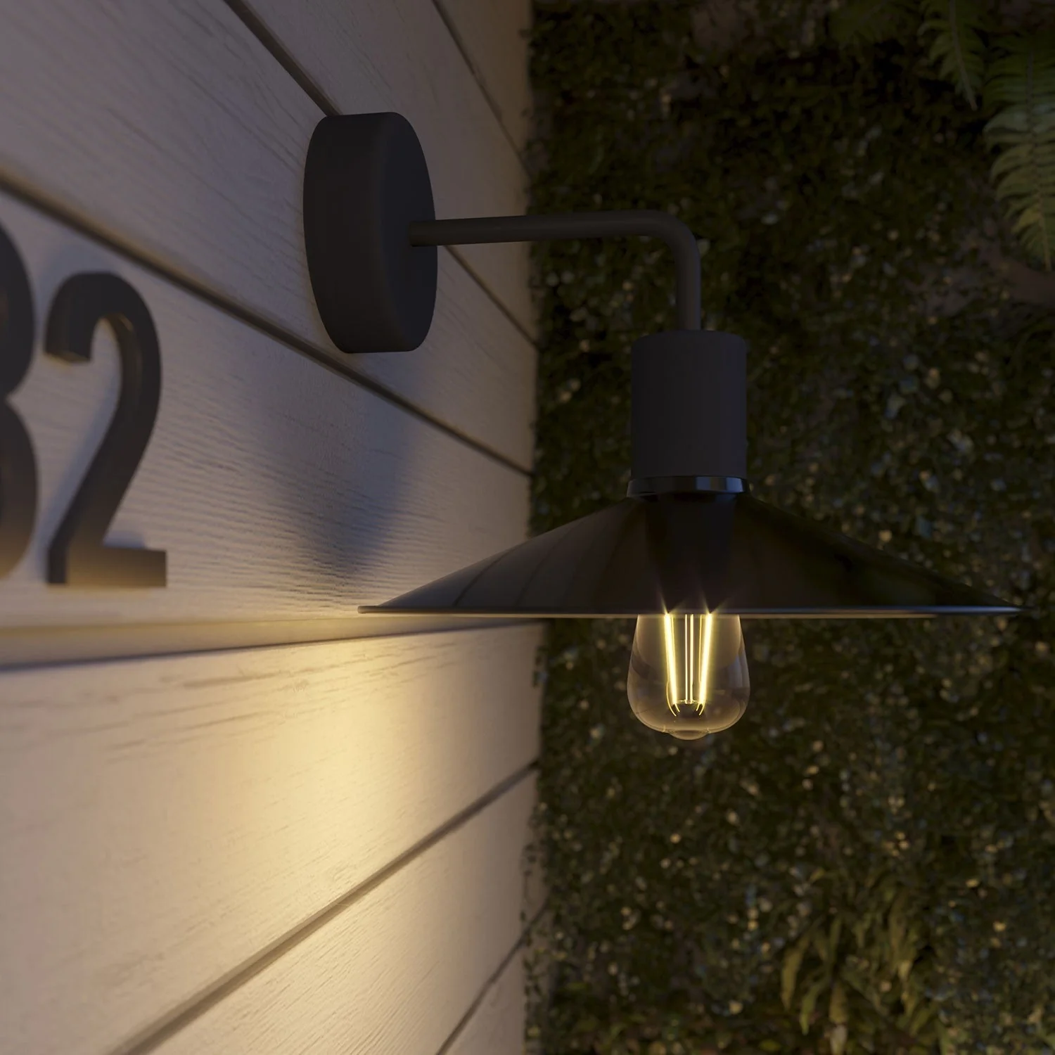 Fermaluce für Modulair-Lampenschirm ELEGANT mit L-Verlängerung, Baldachin und IP65-wasserdichter Lampenfassung – Schwarz - Image 3