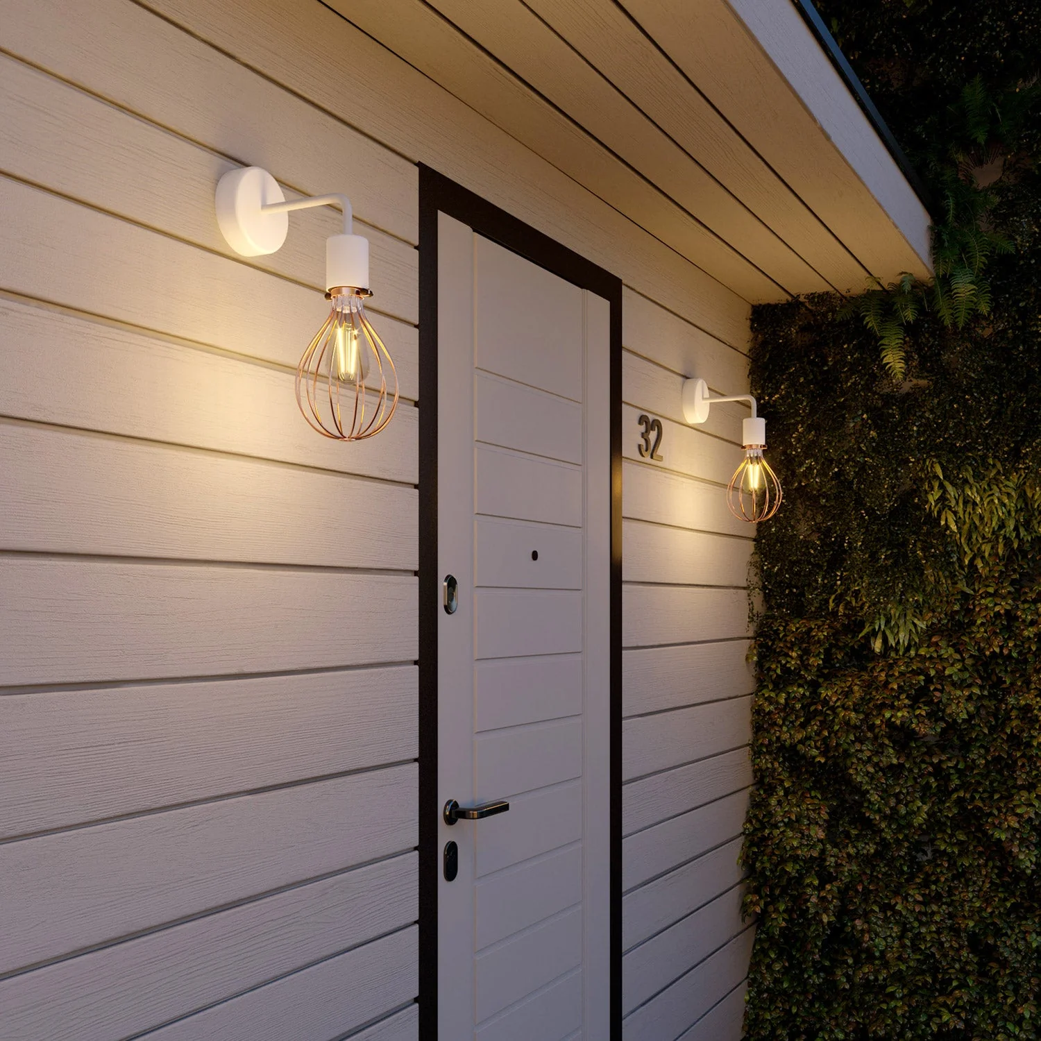 Fermaluce für Modulair ELEGANT Lampenschirm mit L-Verlängerung, Baldachin und IP65-wasserdichter Fassung – Weiß - Image 2
