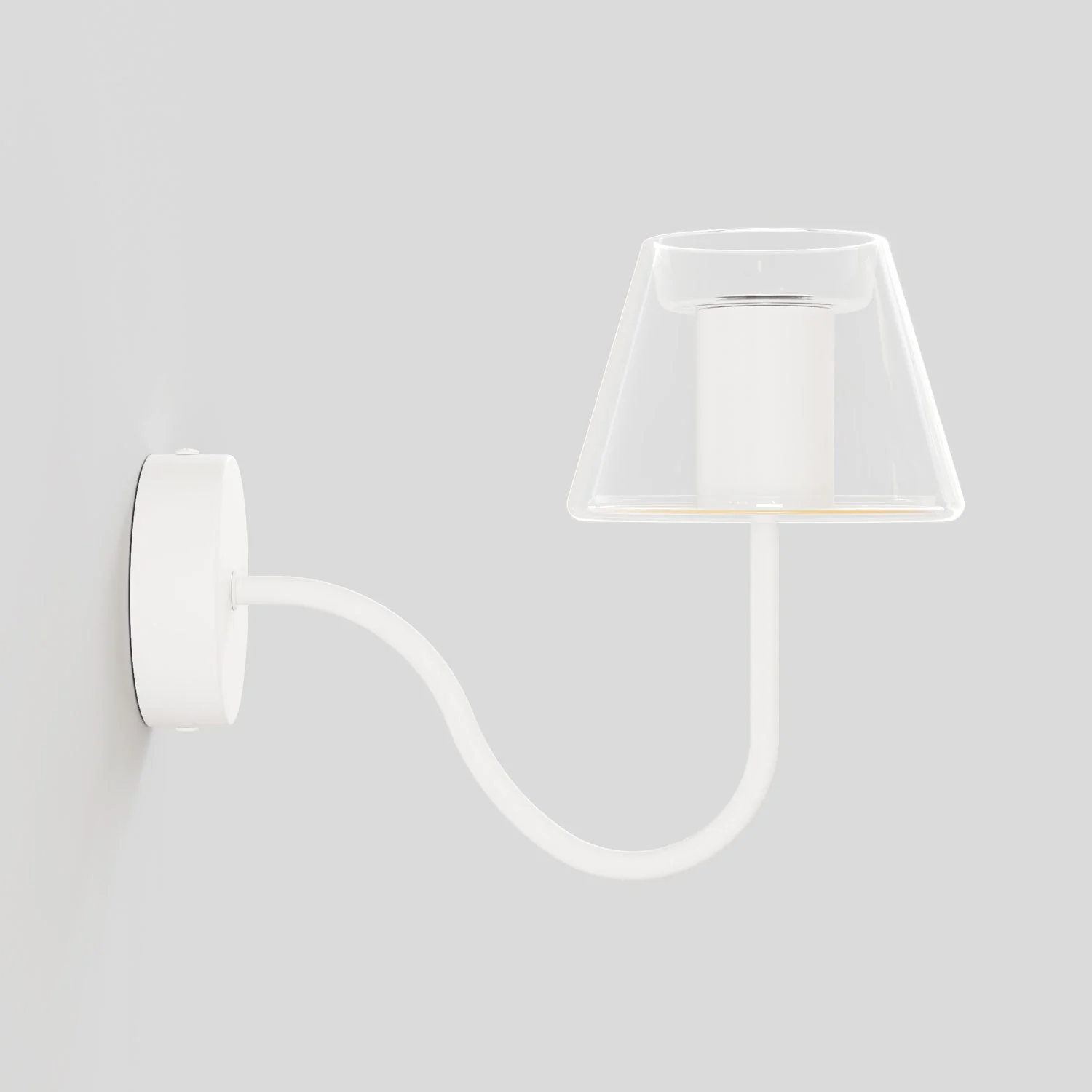 Fermaluce Ghost Wandleuchte mit S-förmiger Verlängerung – Mattweiß - Image 4