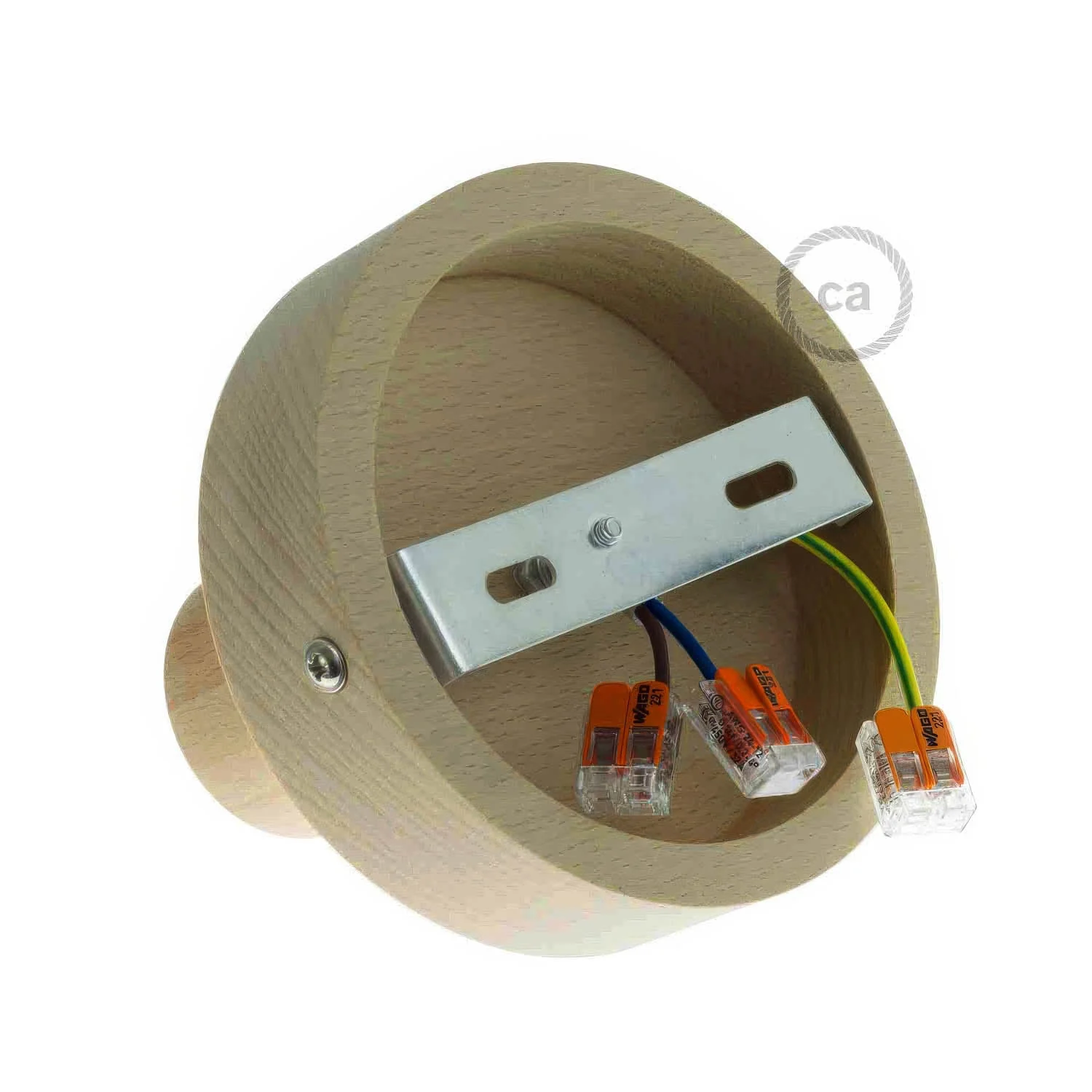 Fermaluce Wood S, Lichtpunkt für Wand oder Decke aus Holz – Neutral - Image 3