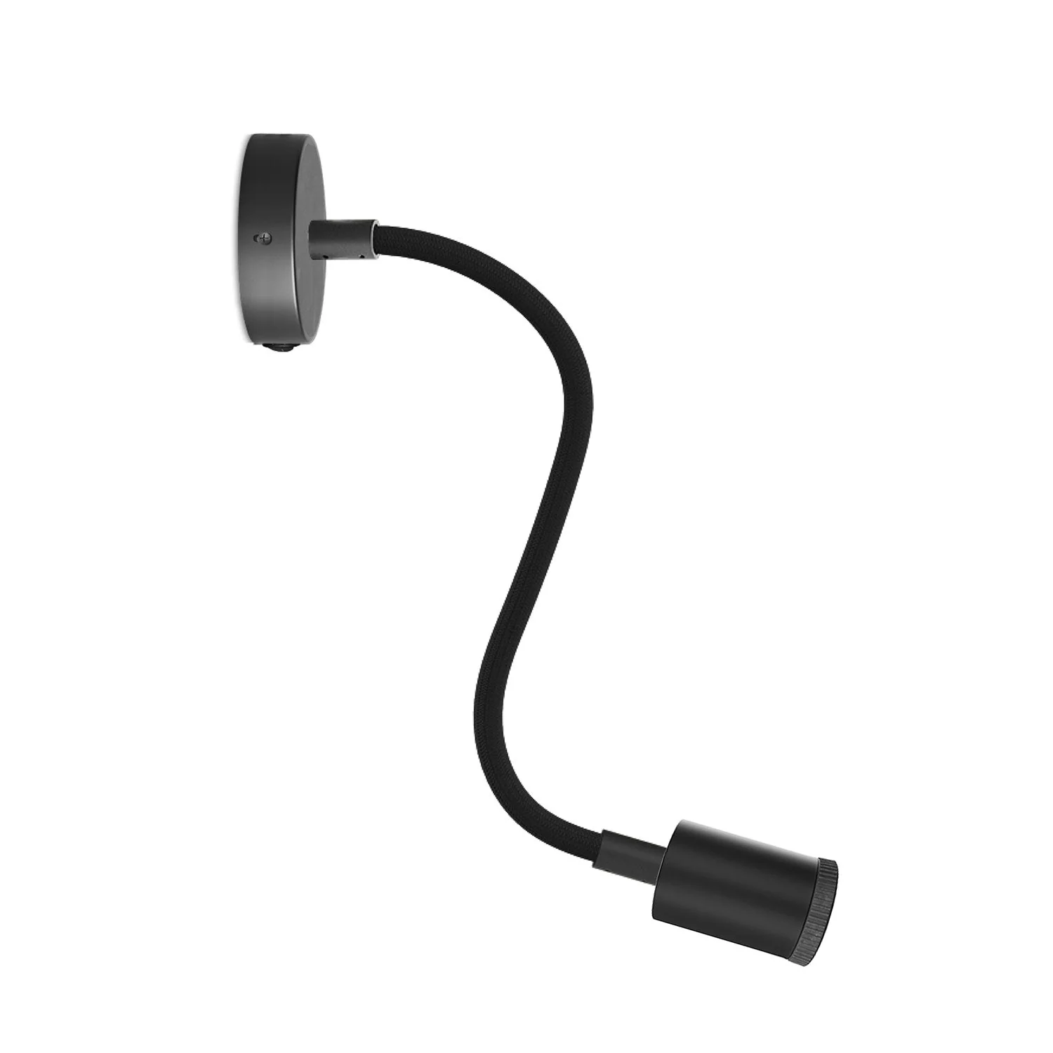Fermaluce Flex 30-Lampe mit Mini-Baldachin mit Schalter und Mini-Spot GU1d0 – Schwarz