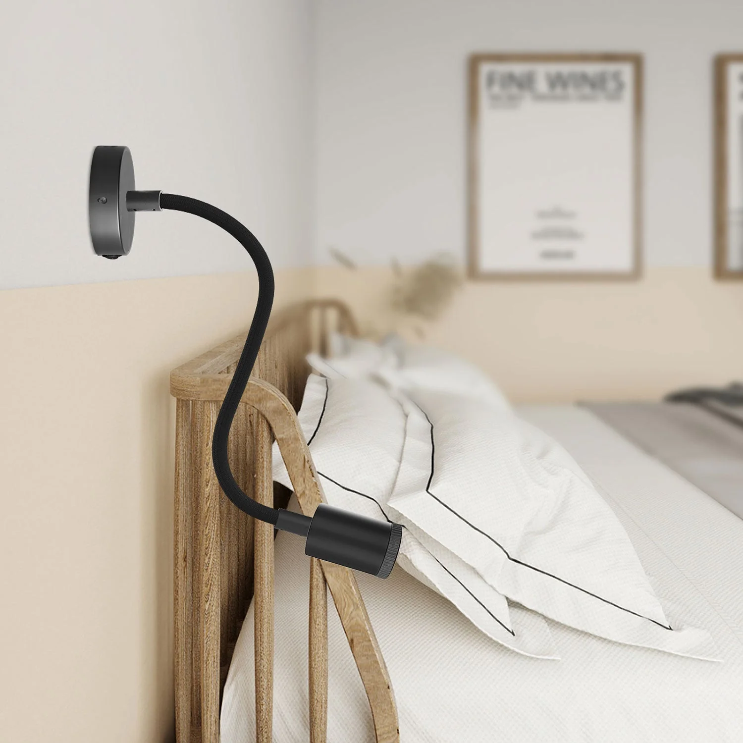 Fermaluce Flex 30-Lampe mit Mini-Baldachin mit Schalter und Mini-Spot GU1d0 – Schwarz - Image 2