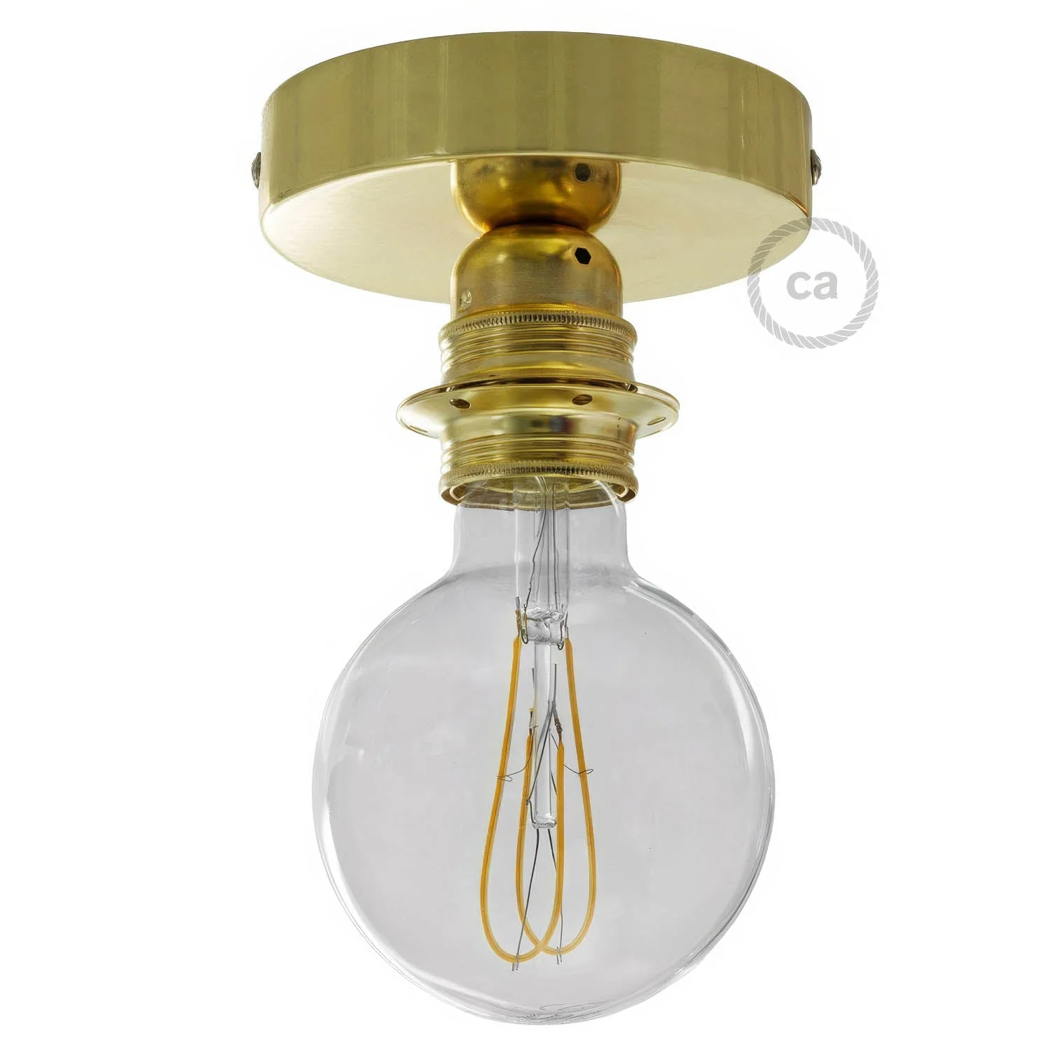 Fermaluce Metal mit E27-Gewindefassung, Metalllichtpunkt – Messing
