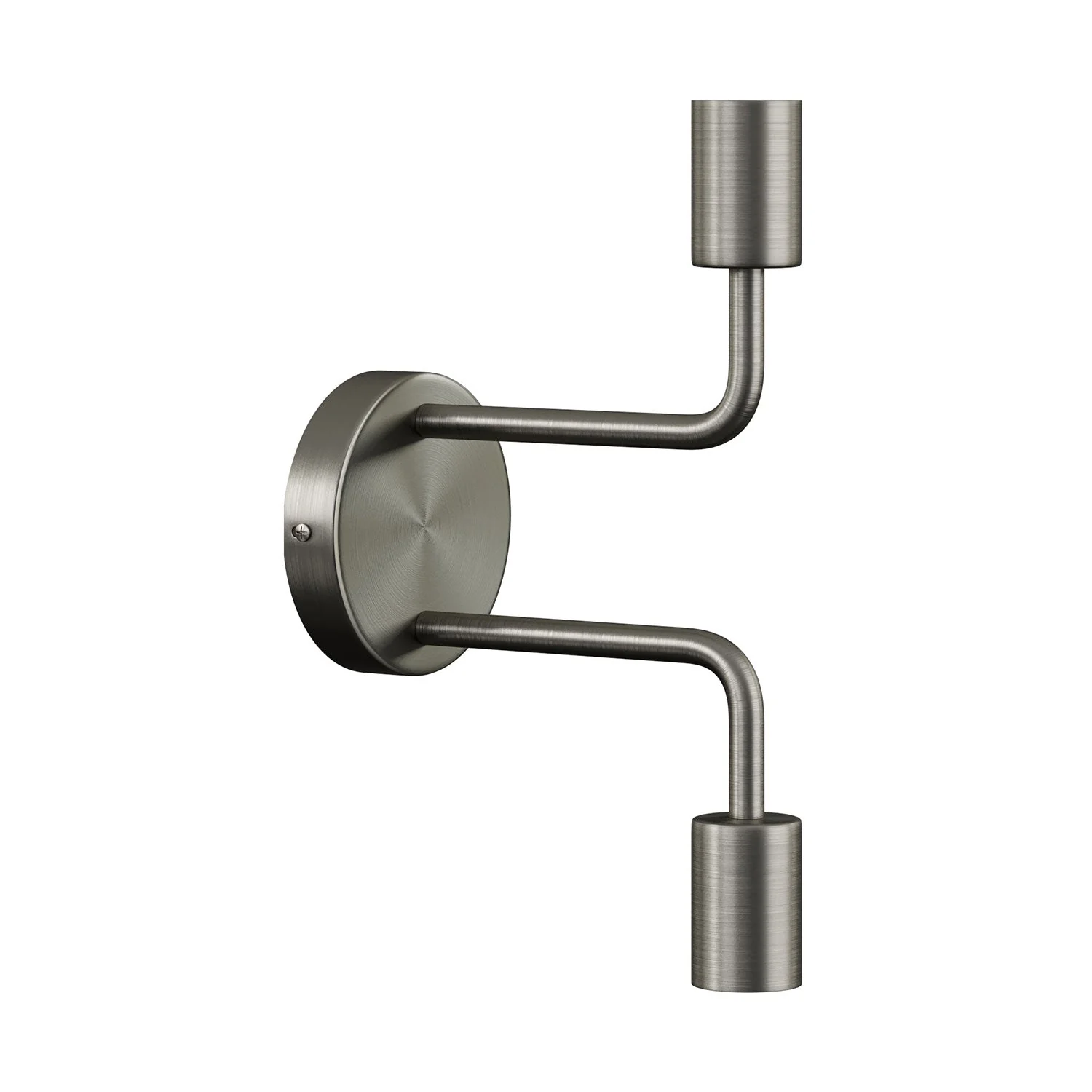 Fermaluce Metal, Wandleuchte aus Metall mit doppelter, gebogener Verlängerung – Satin-Titan - Image 3