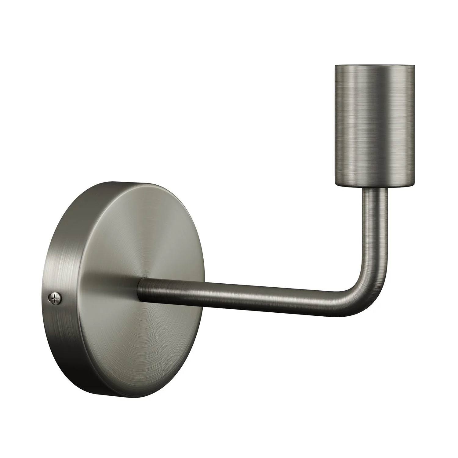 Fermaluce Metall, Wandlampe aus Metall mit gebogenem Ausleger – Satin Titan - Image 3