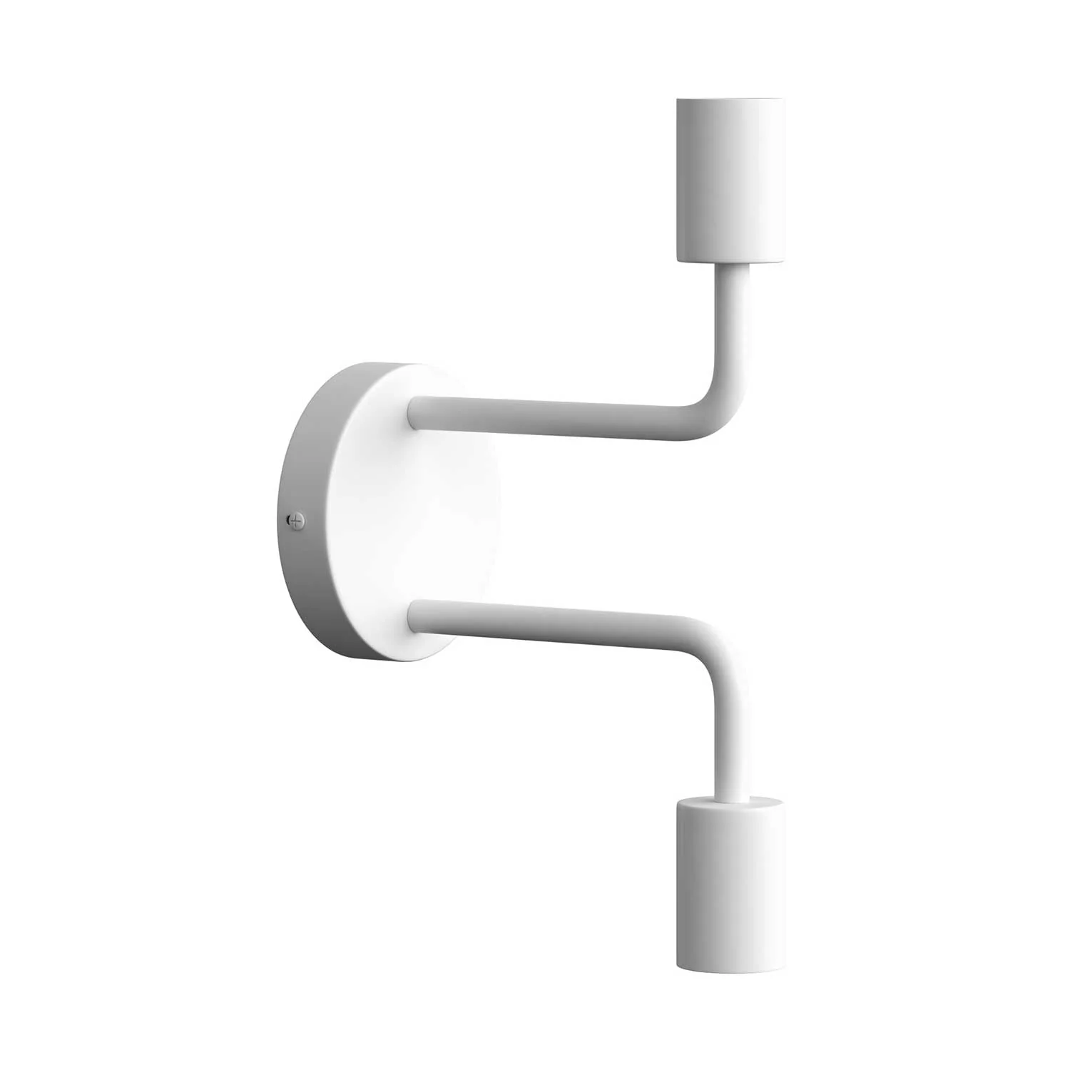 Fermaluce Metall, Wandleuchte aus Metall mit doppelter geschwungener Verlängerung - Weiß - Image 3