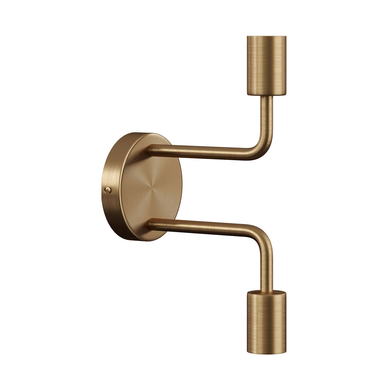 Fermaluce Metal, Wandleuchte aus Metall mit doppeltem, gebogenem Arm - Satiniertes Bronze - Image 3