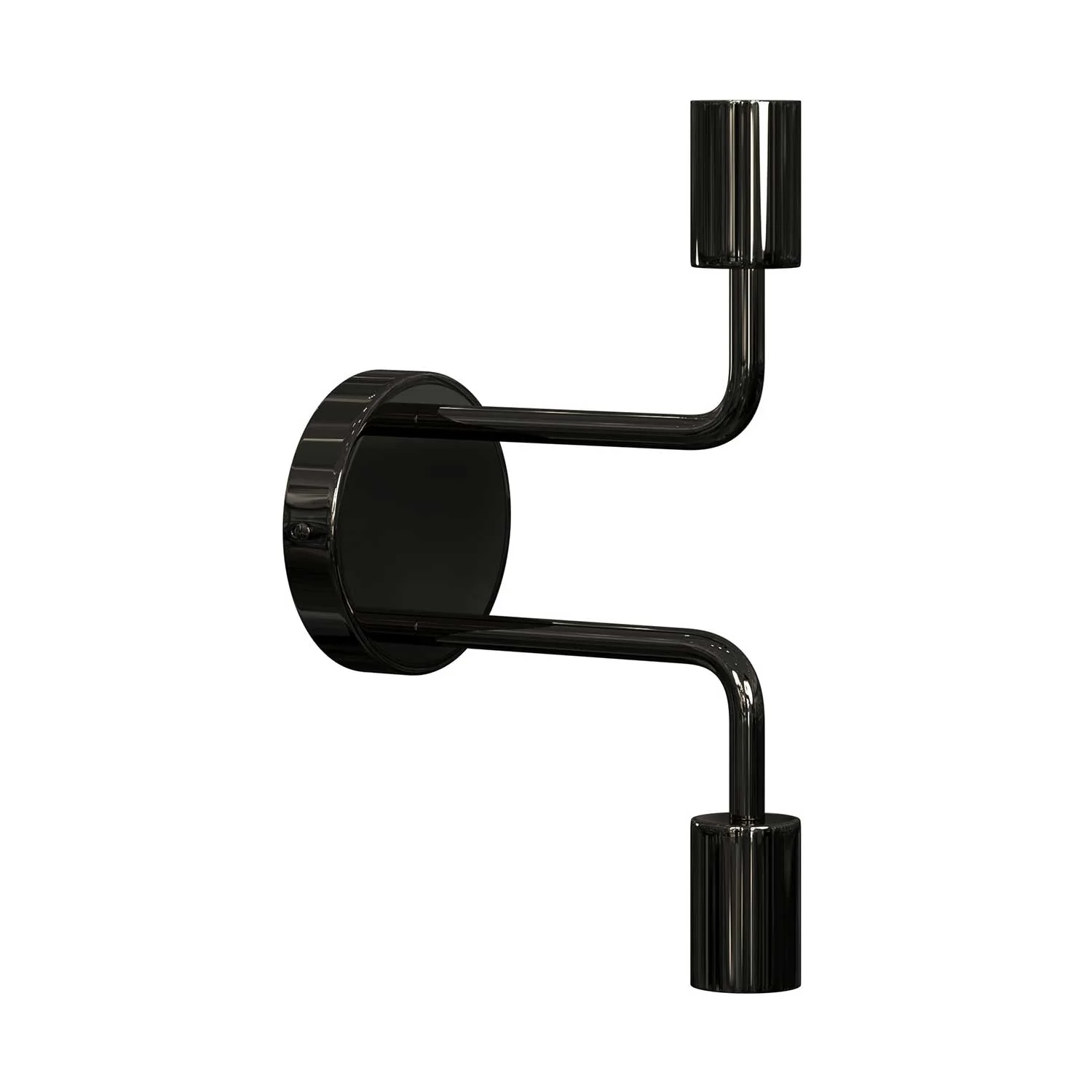 Fermaluce Metal, Wandleuchte aus Metall mit doppeltem gebogenem Arm – Perlenschwarz - Image 3