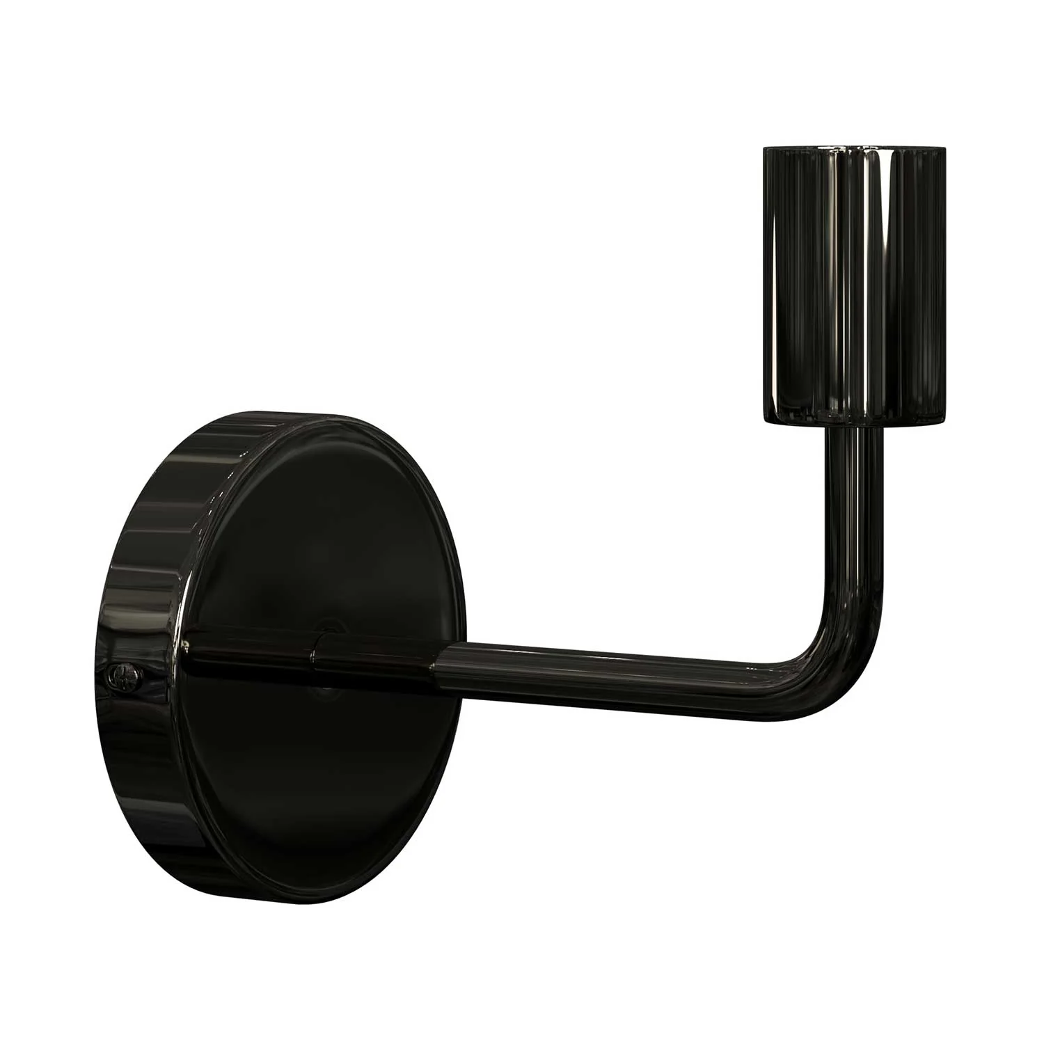 Fermaluce Metal, Wandleuchte aus Metall mit gebogenem Arm - Schwarz Perle - Image 3