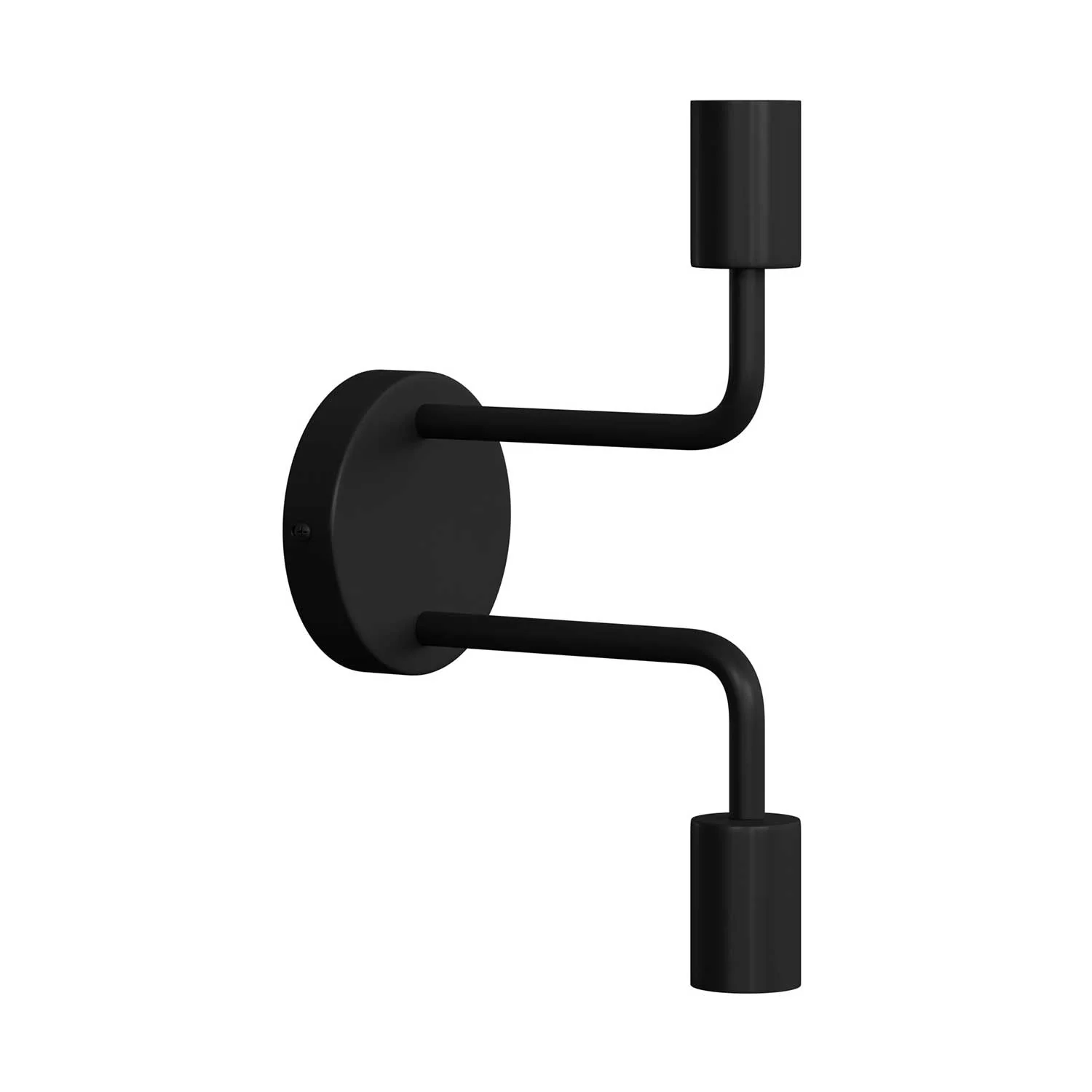 Fermaluce Metall, Wandleuchte aus Metall mit doppeltem gebogenen Ausleger – Schwarz - Image 3